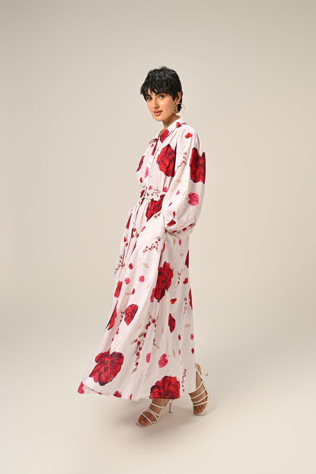 Cloud Petal – Maxi Shirt Dress