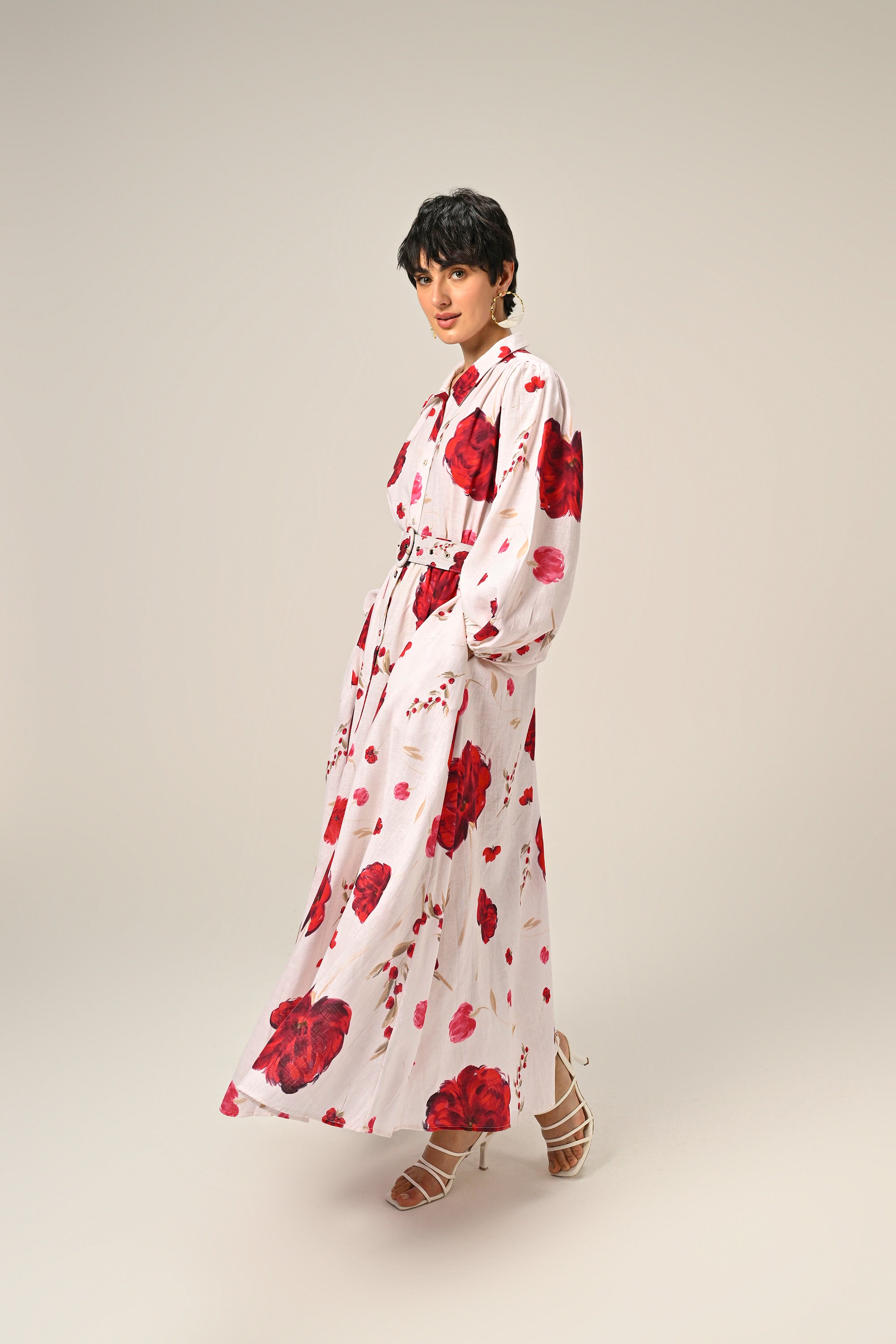 Cloud Petal – Maxi Shirt Dress