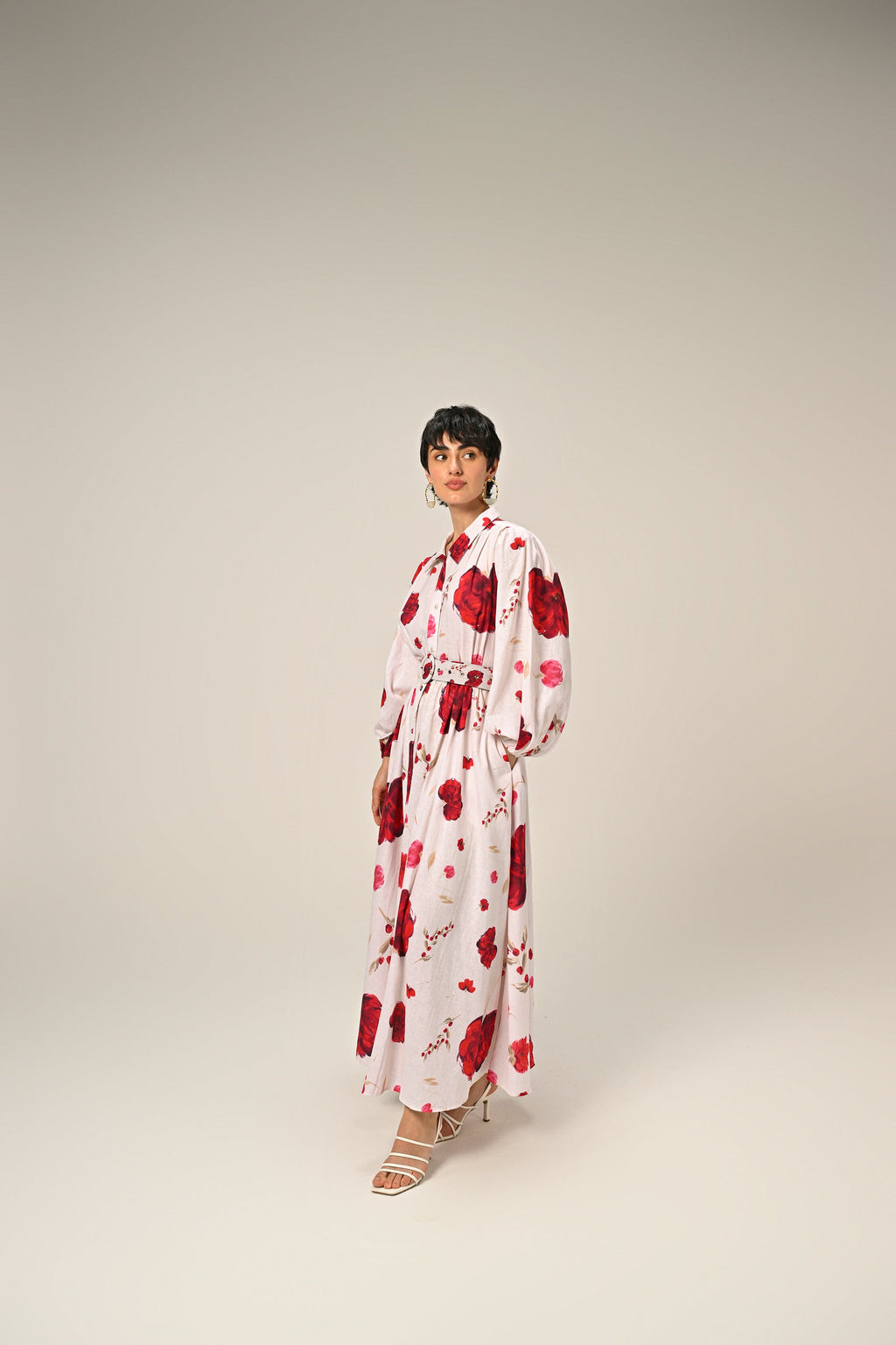 Cloud Petal – Maxi Shirt Dress