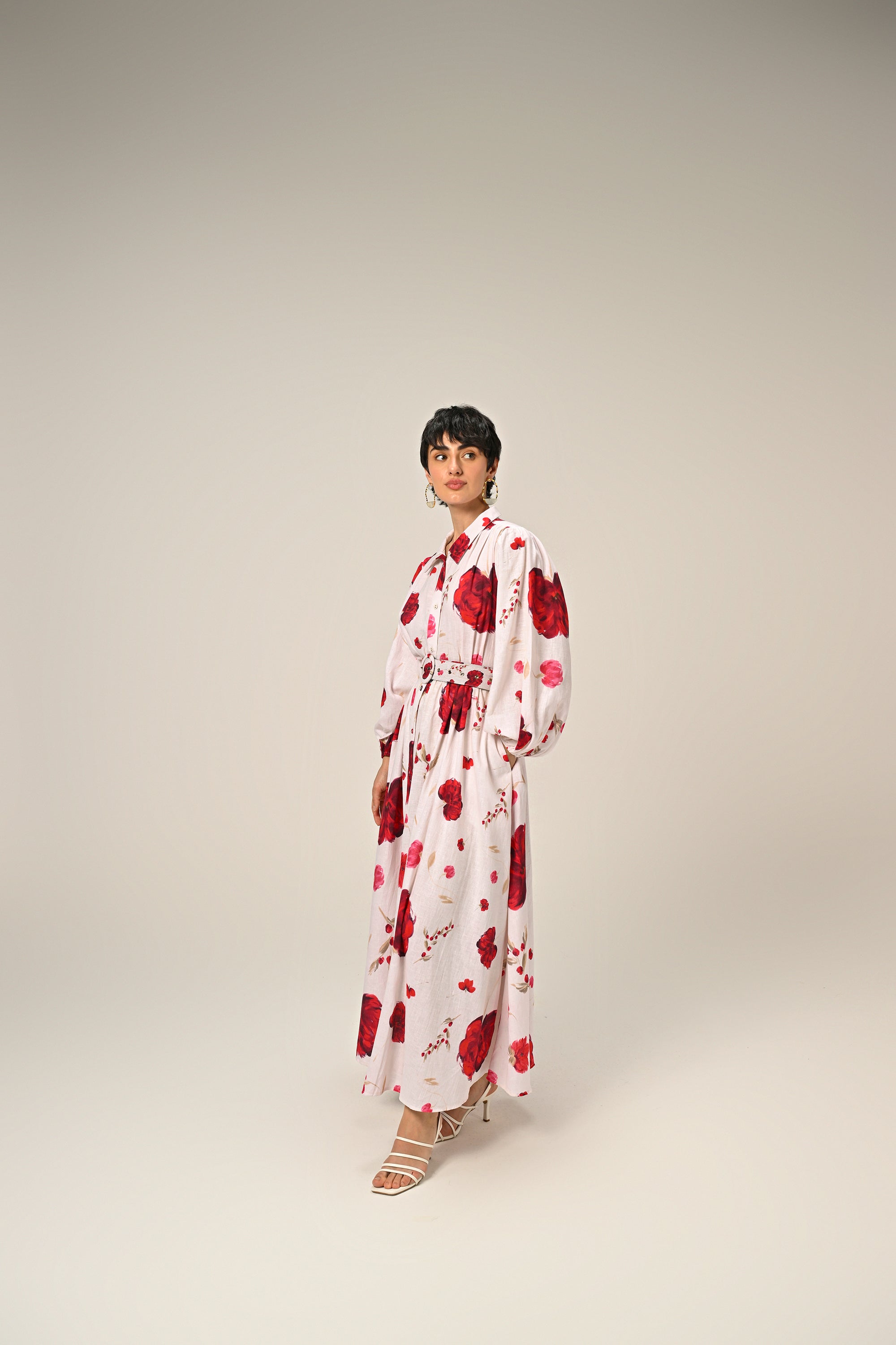 Cloud Petal – Maxi Shirt Dress