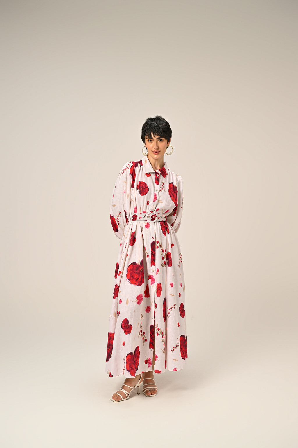 Cloud Petal – Maxi Shirt Dress