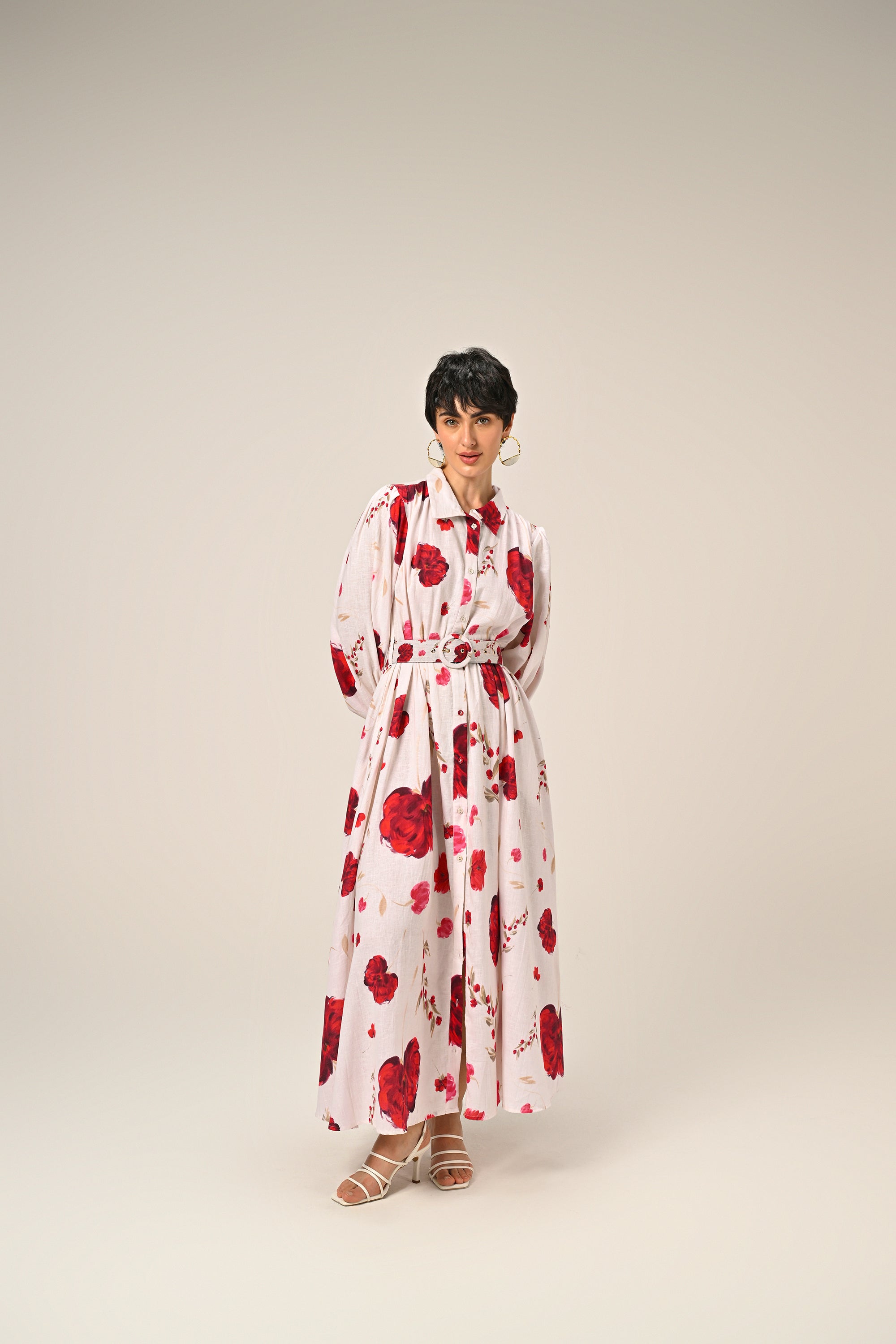 Cloud Petal – Maxi Shirt Dress