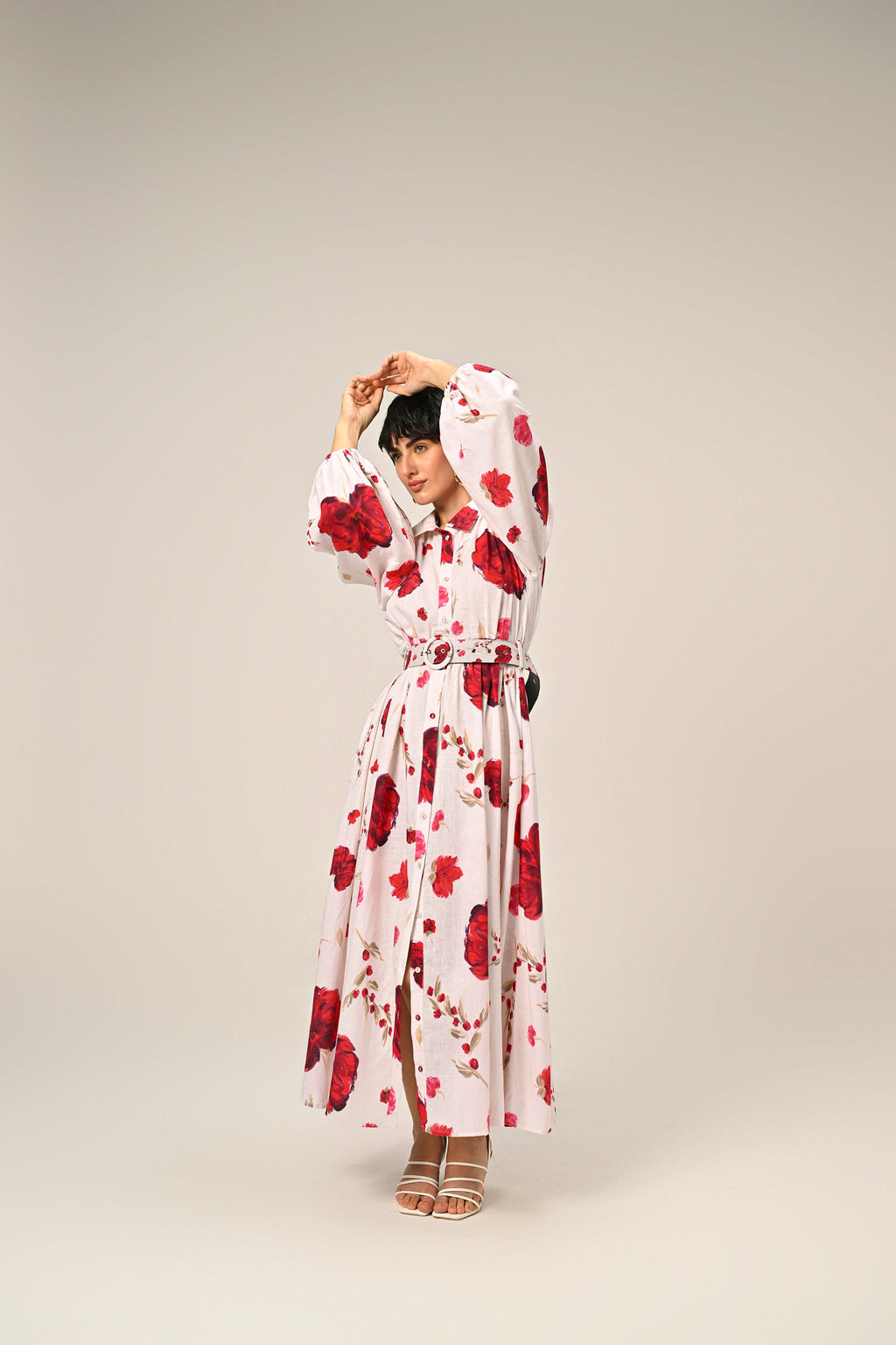 Cloud Petal – Maxi Shirt Dress