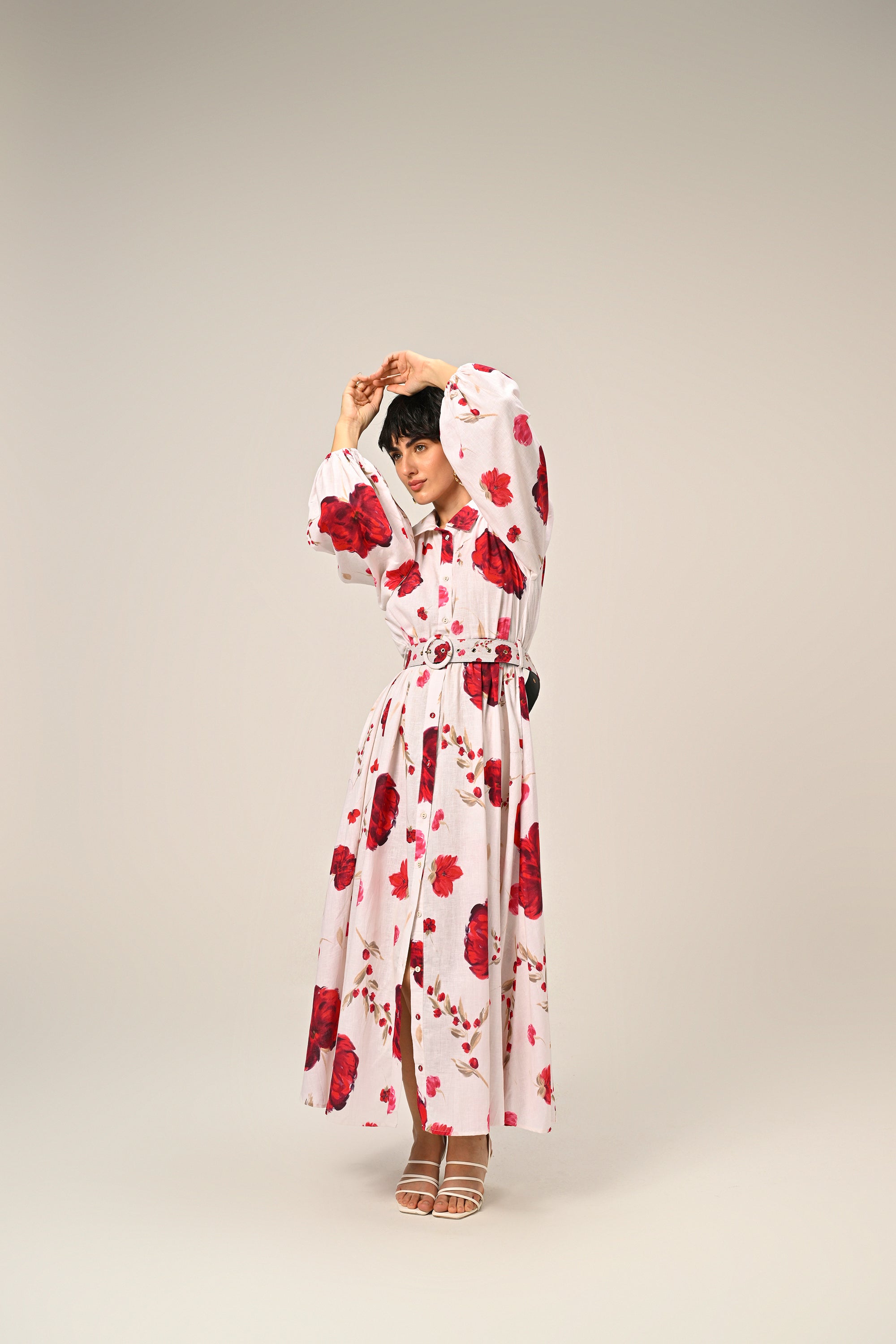 Cloud Petal – Maxi Shirt Dress