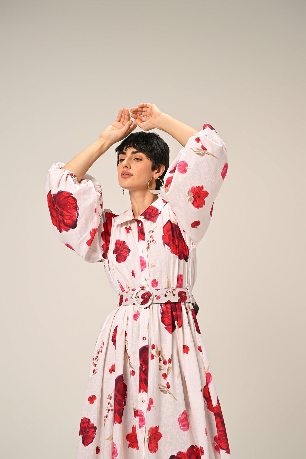 Cloud Petal – Maxi Shirt Dress