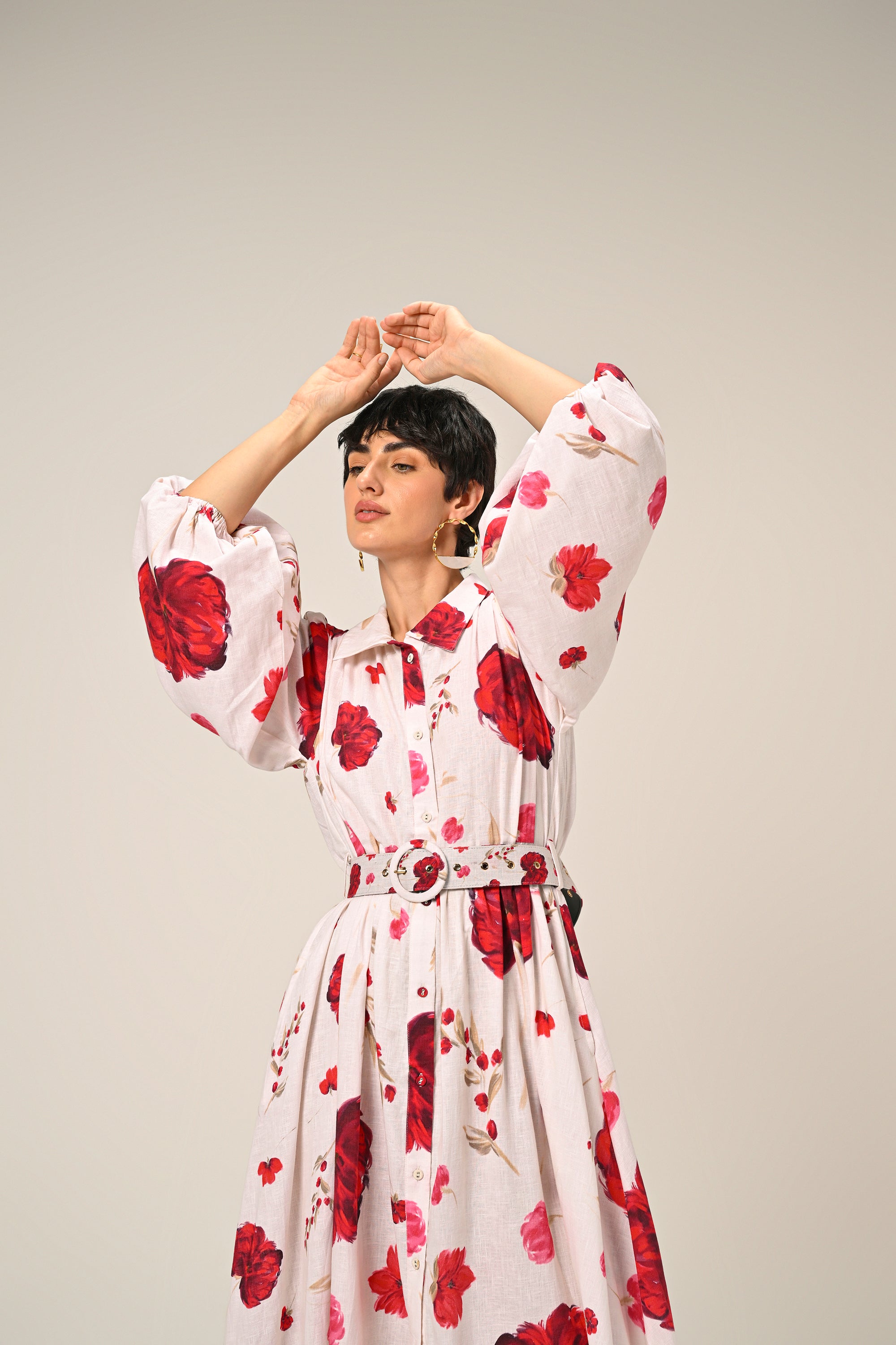 Cloud Petal – Maxi Shirt Dress
