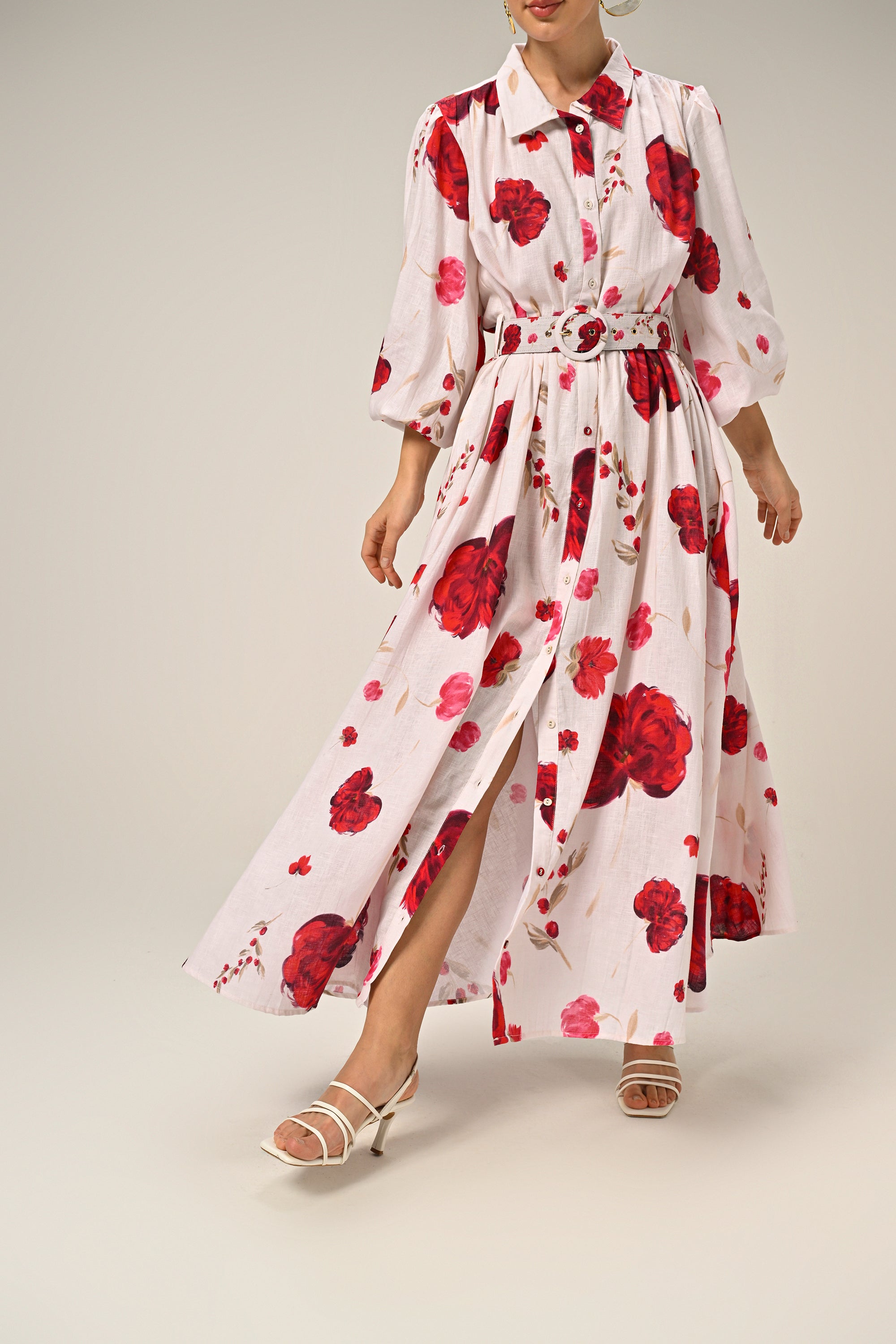 Cloud Petal – Maxi Shirt Dress