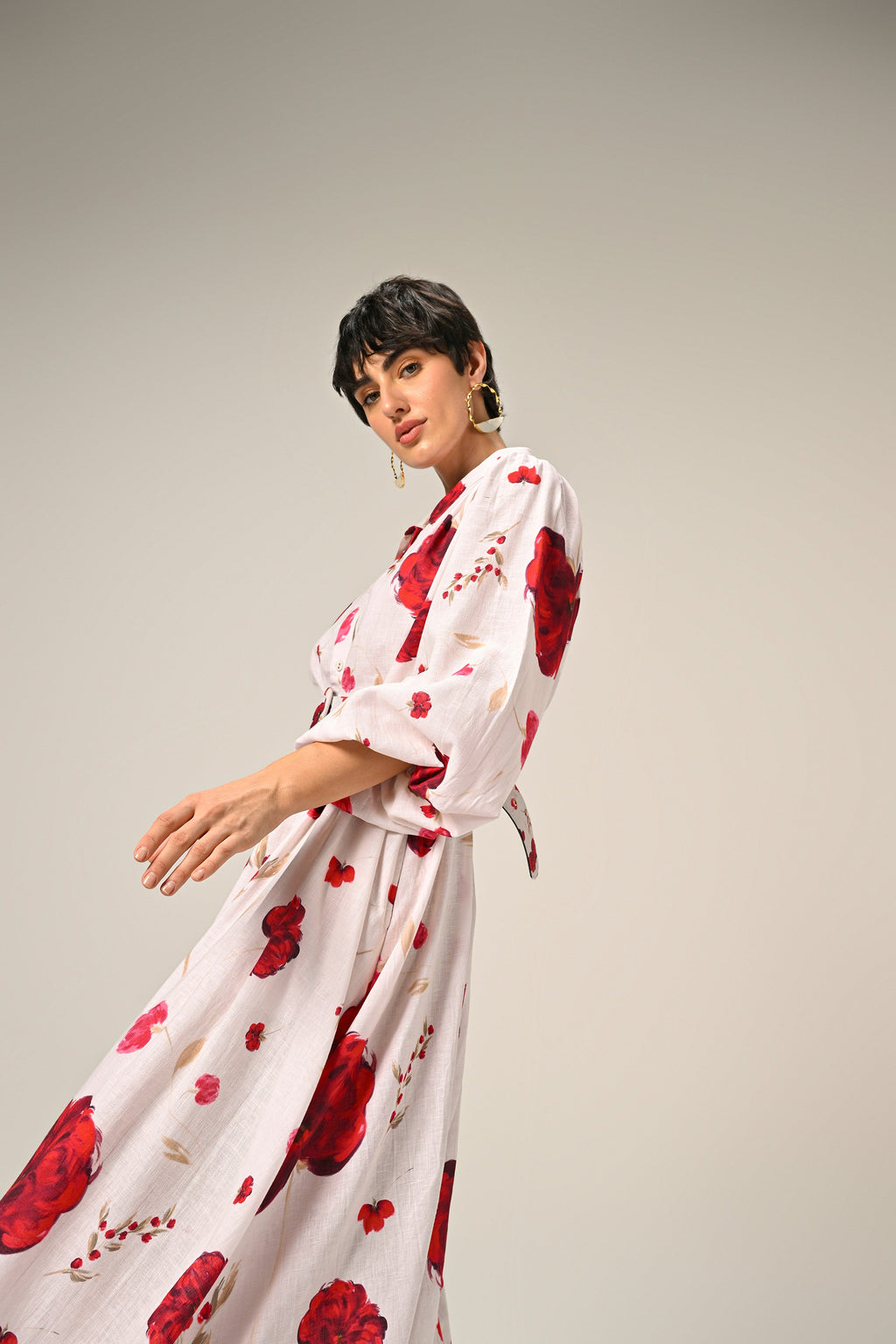 Cloud Petal – Maxi Shirt Dress