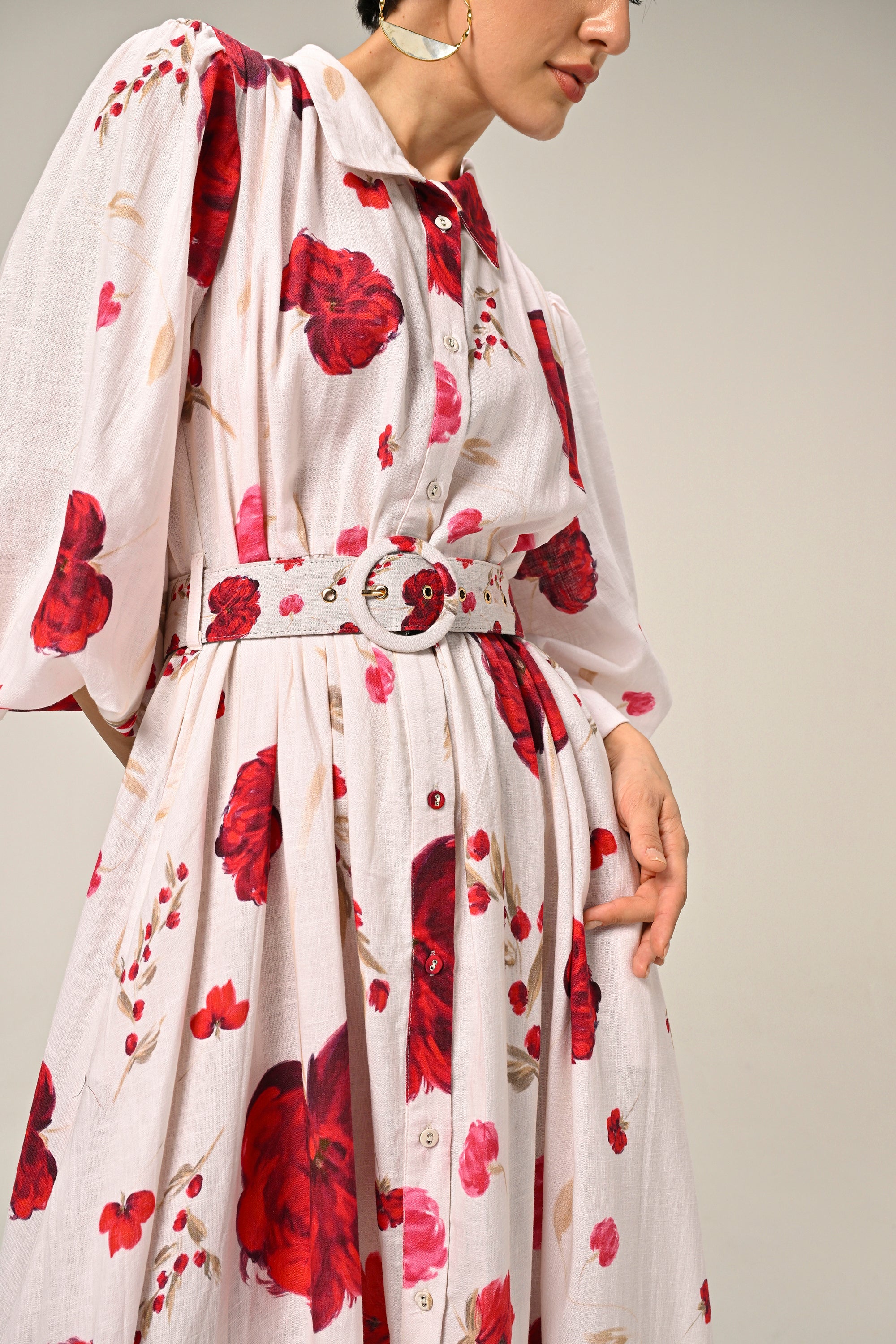 Cloud Petal – Maxi Shirt Dress