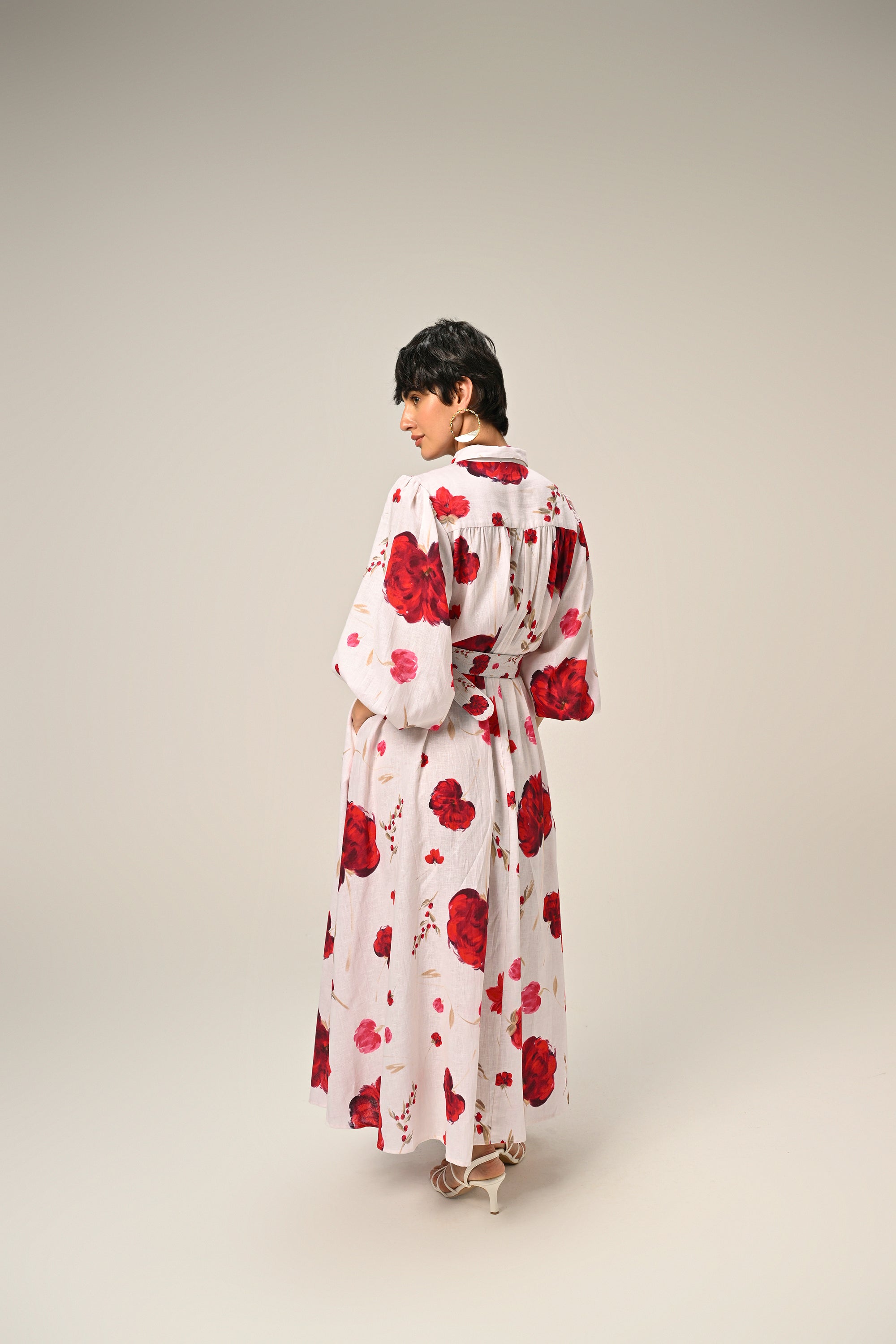 Cloud Petal – Maxi Shirt Dress