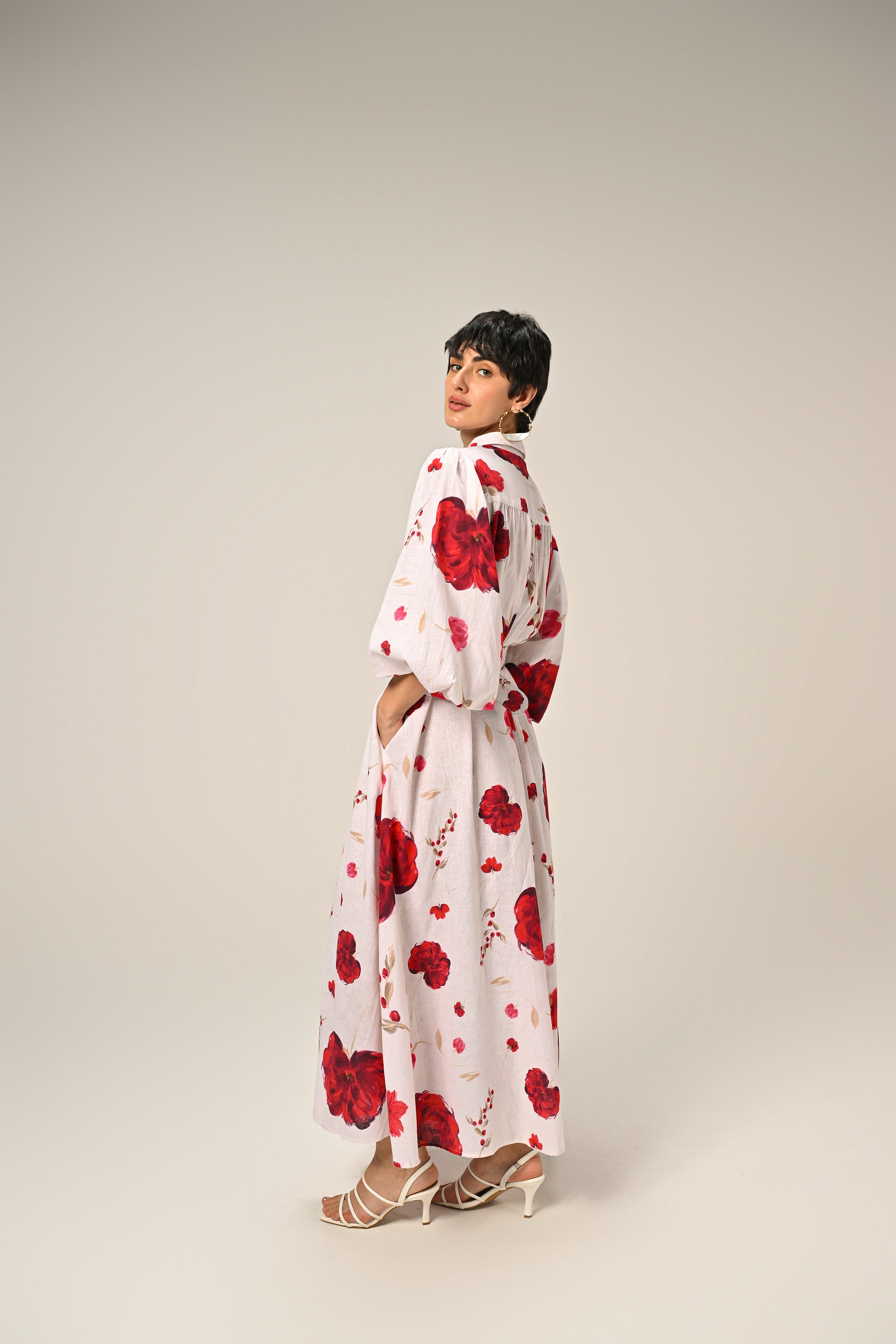 Cloud Petal – Maxi Shirt Dress