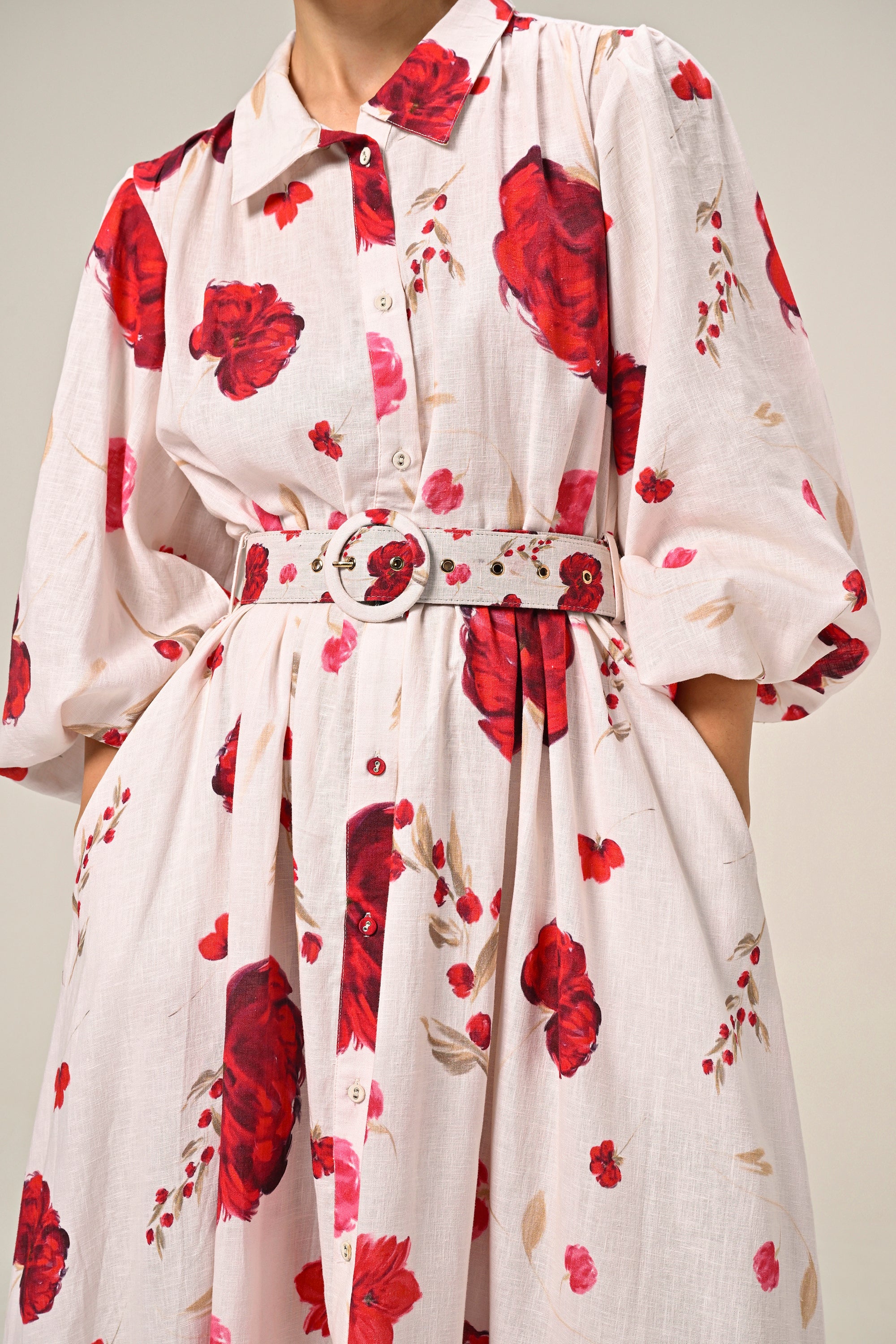 Cloud Petal – Maxi Shirt Dress