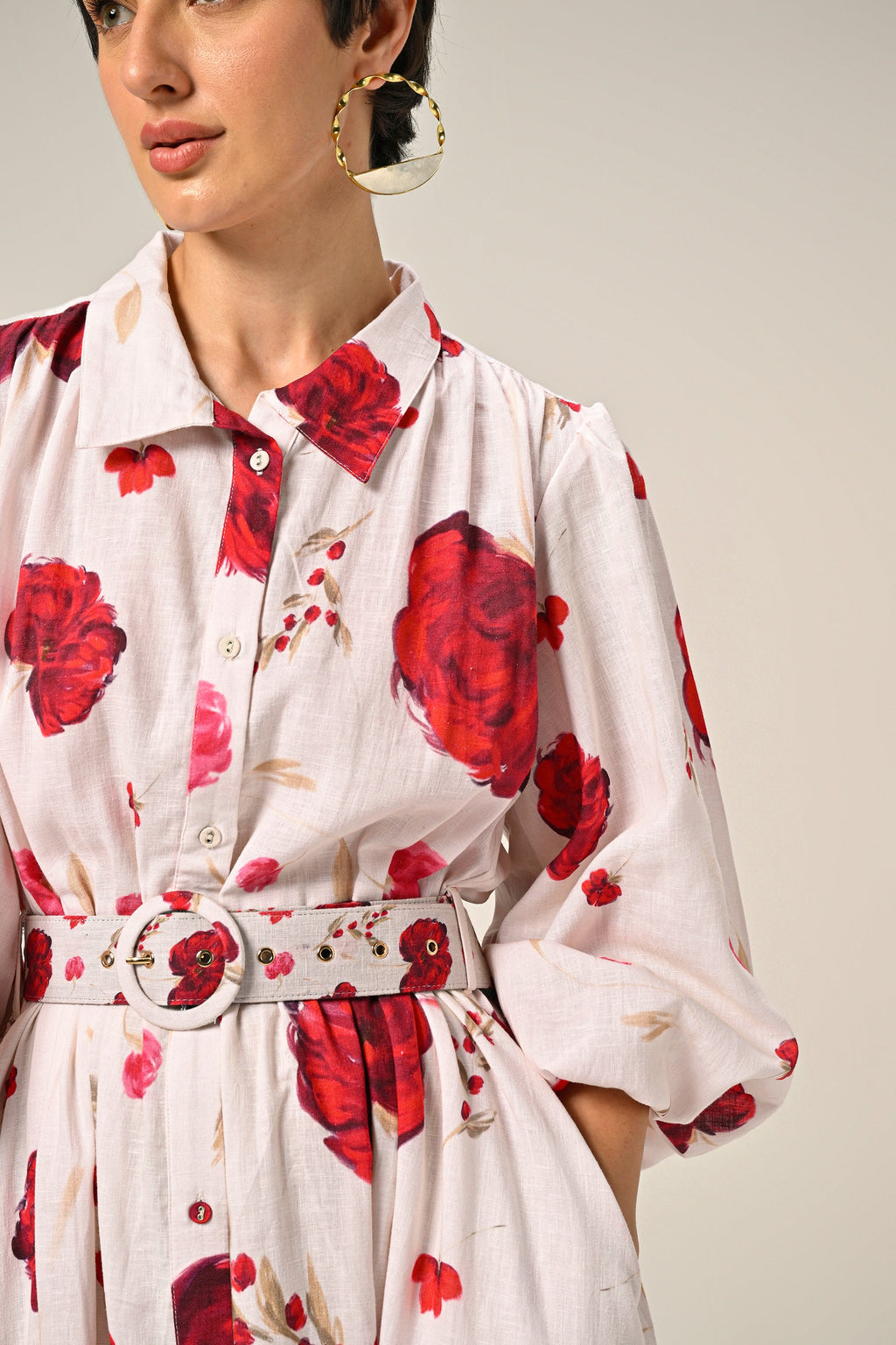 Cloud Petal – Maxi Shirt Dress