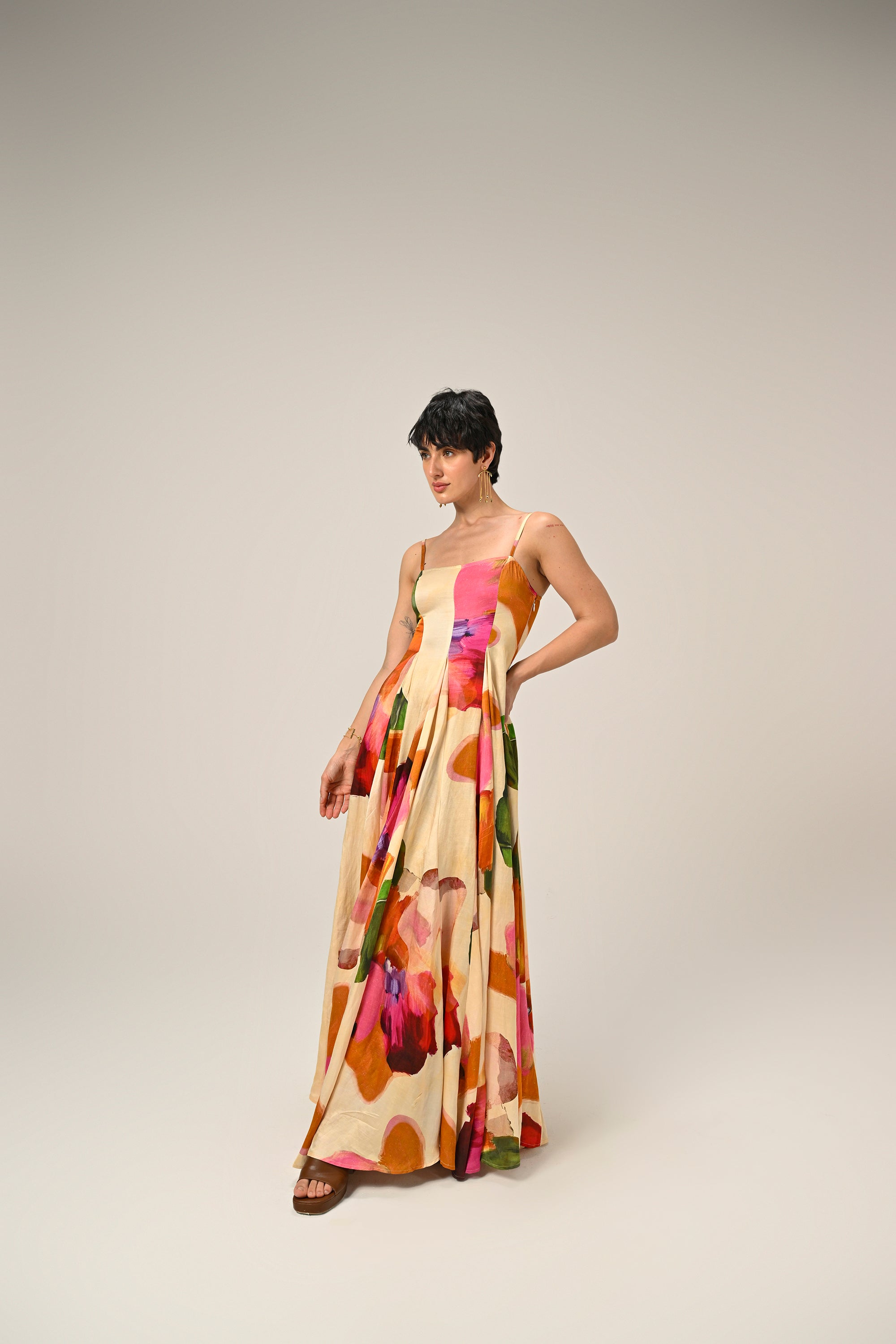 Saaksha in Flora Mirage Bloomfield Dress