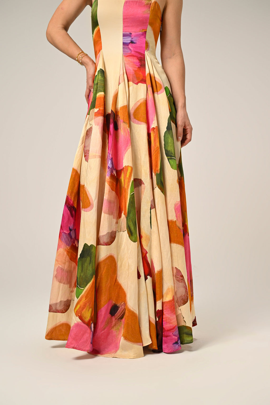 Saaksha in Flora Mirage Bloomfield Dress