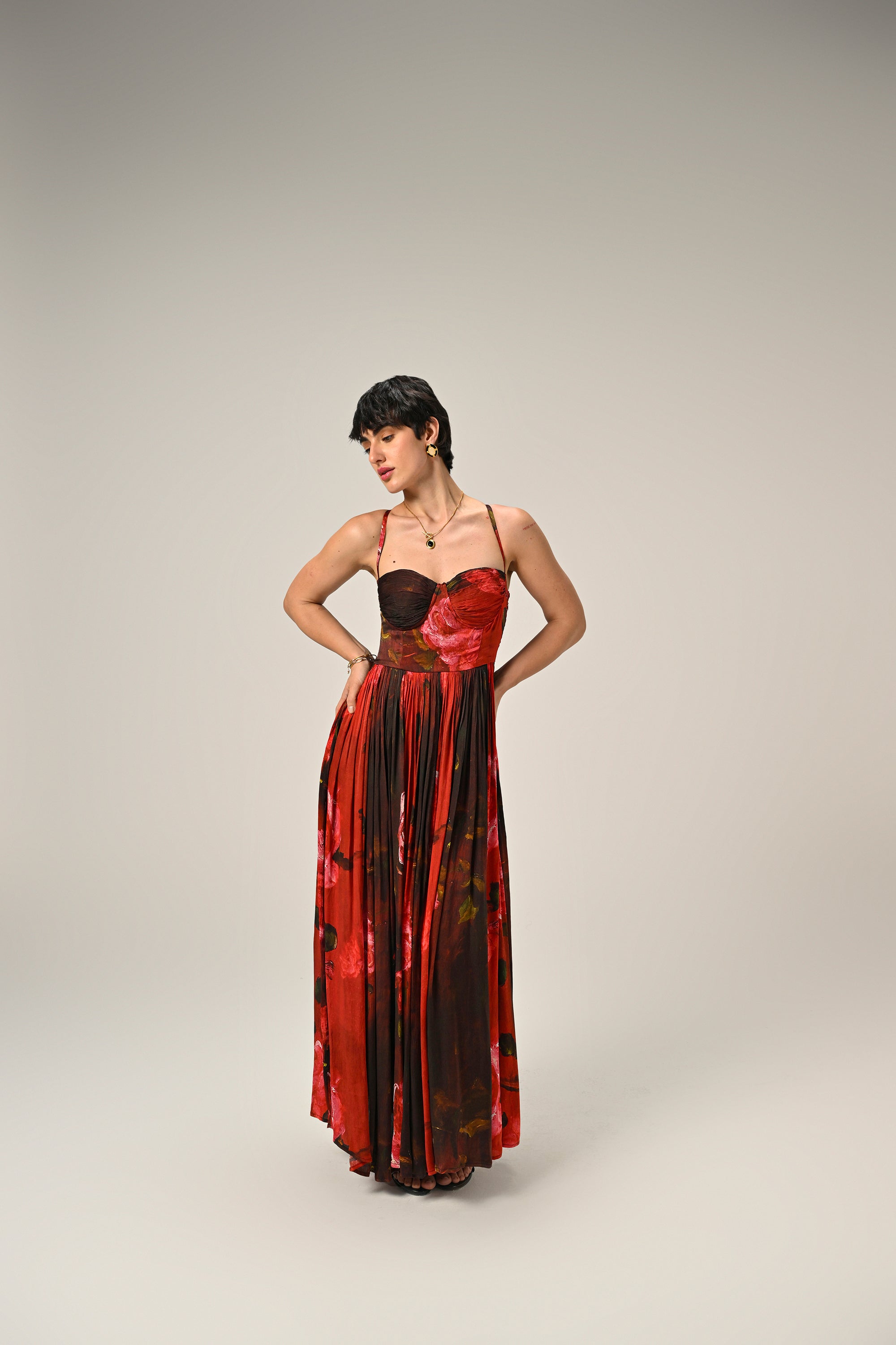 Midnight Rose Structured Dress
