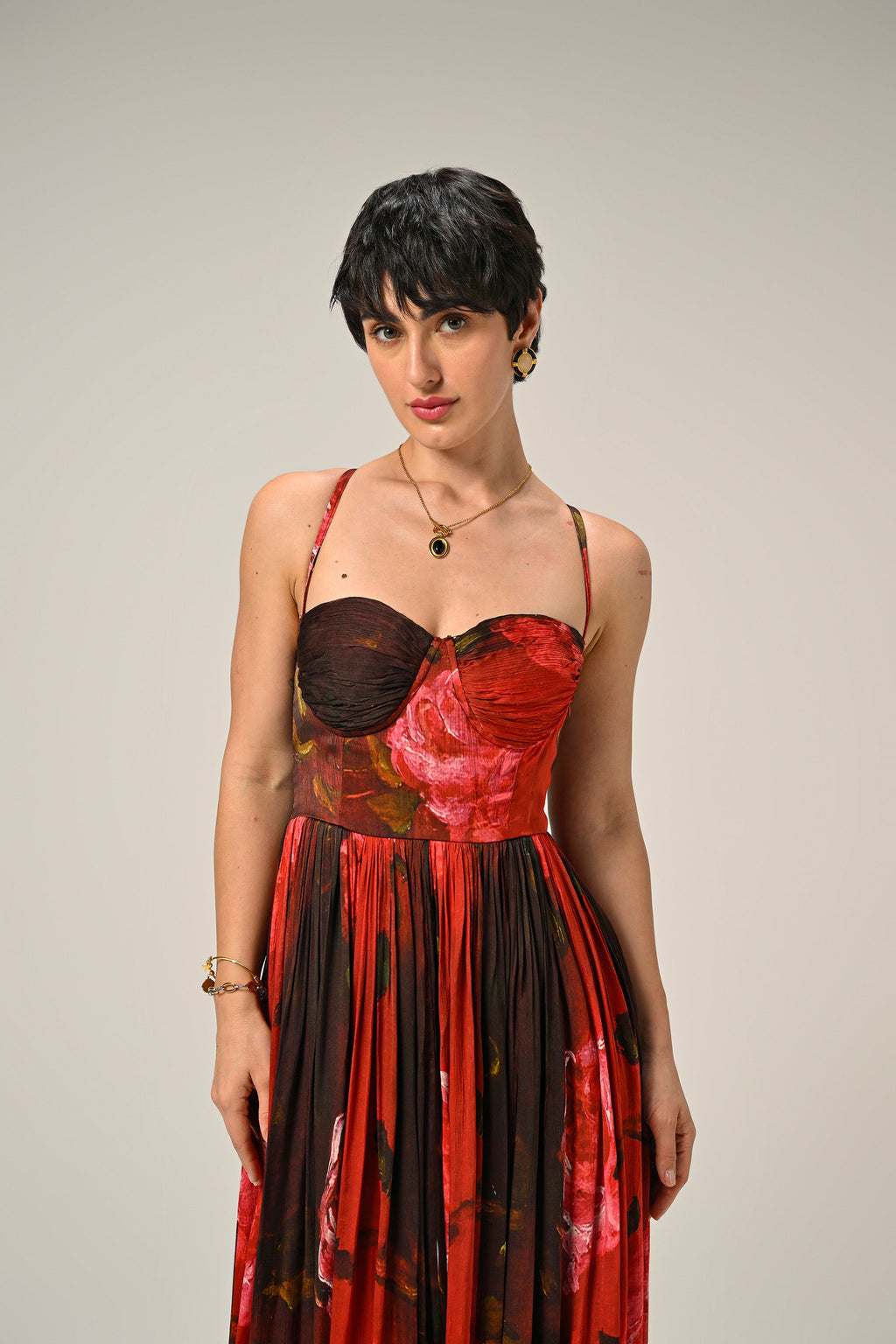 Midnight Rose Structured Dress
