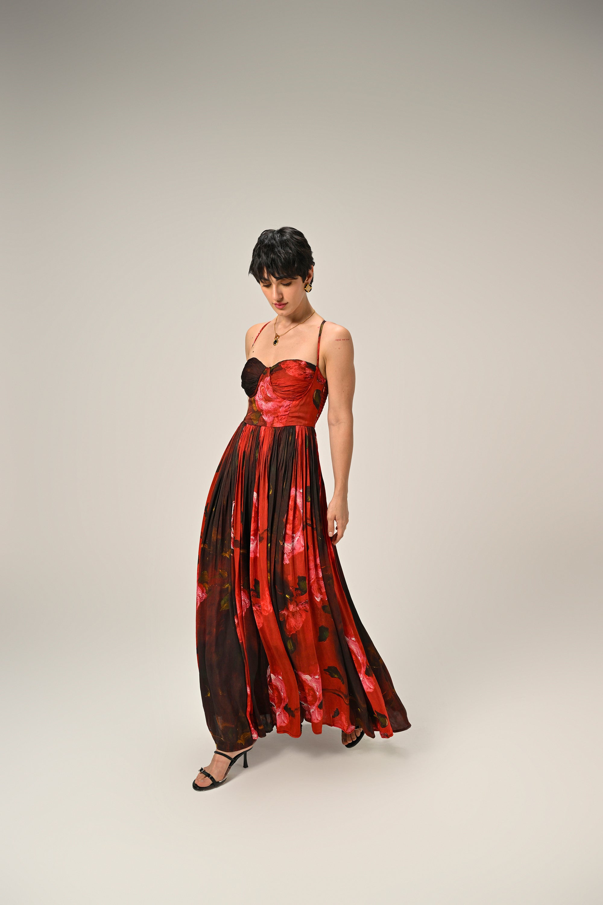 Midnight Rose Structured Dress