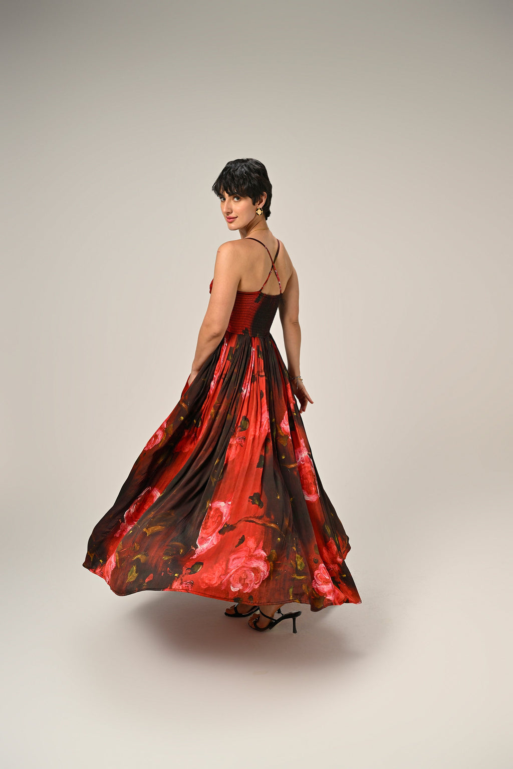 Midnight Rose Structured Dress