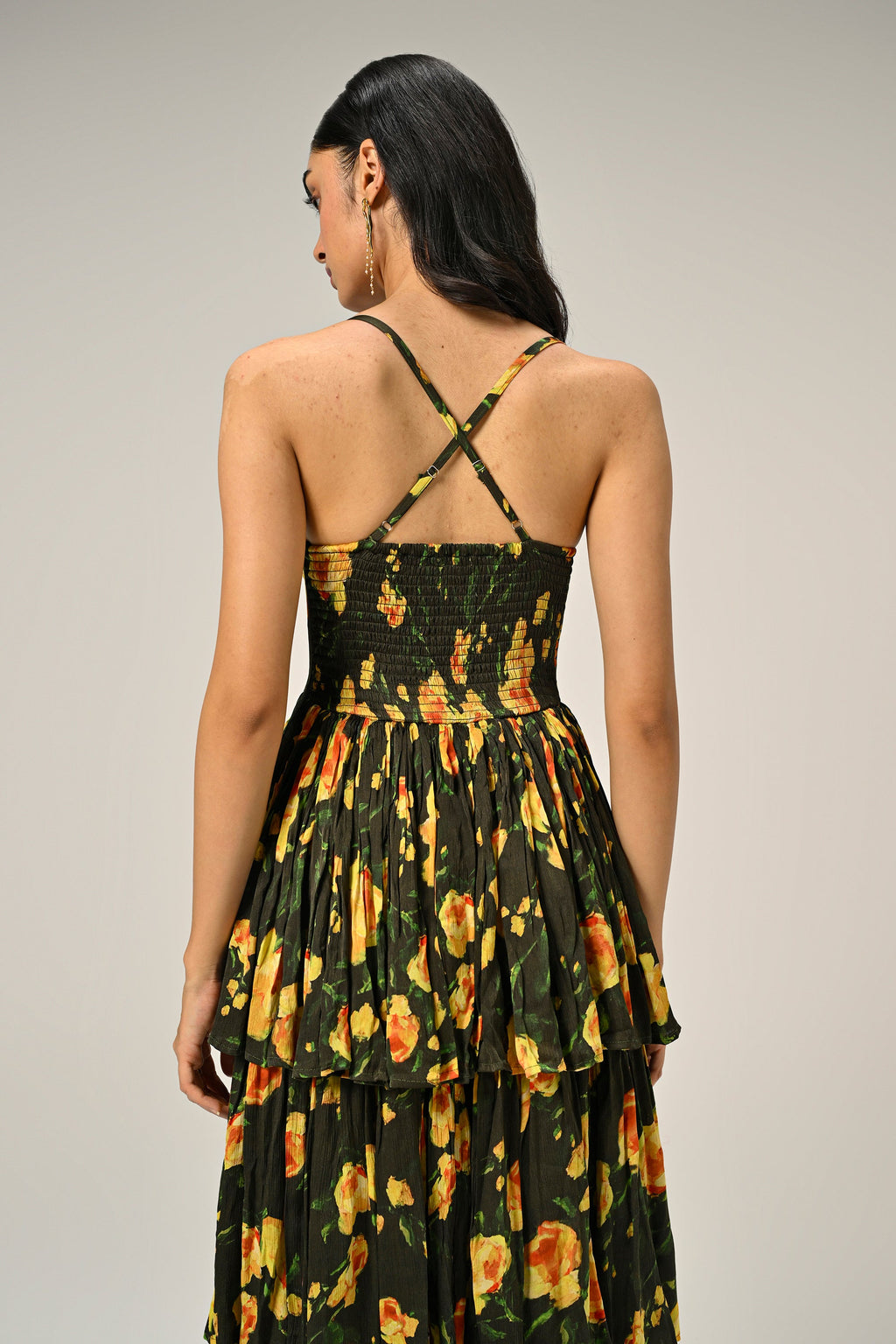 Golden Poppy Tiered Dress