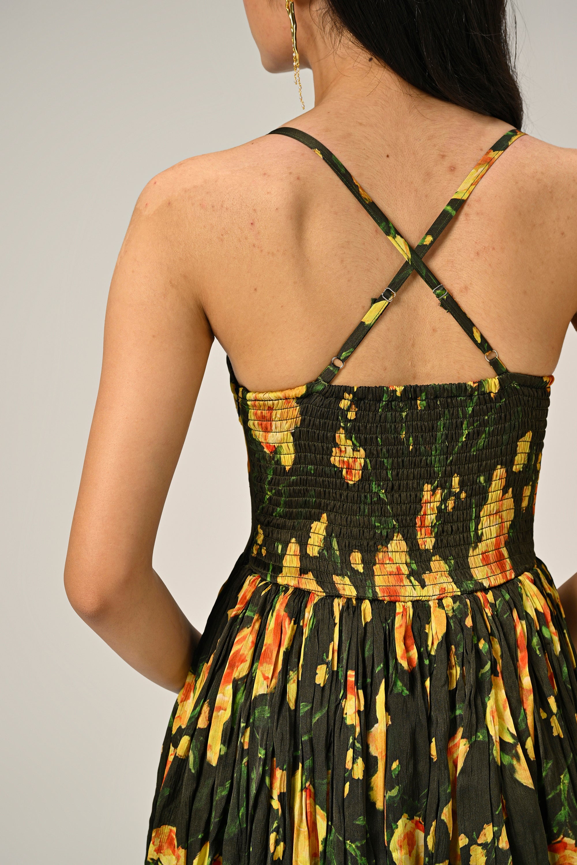 Golden Poppy Tiered Dress