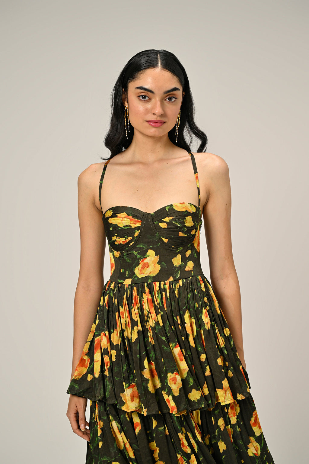 Golden Poppy Tiered Dress