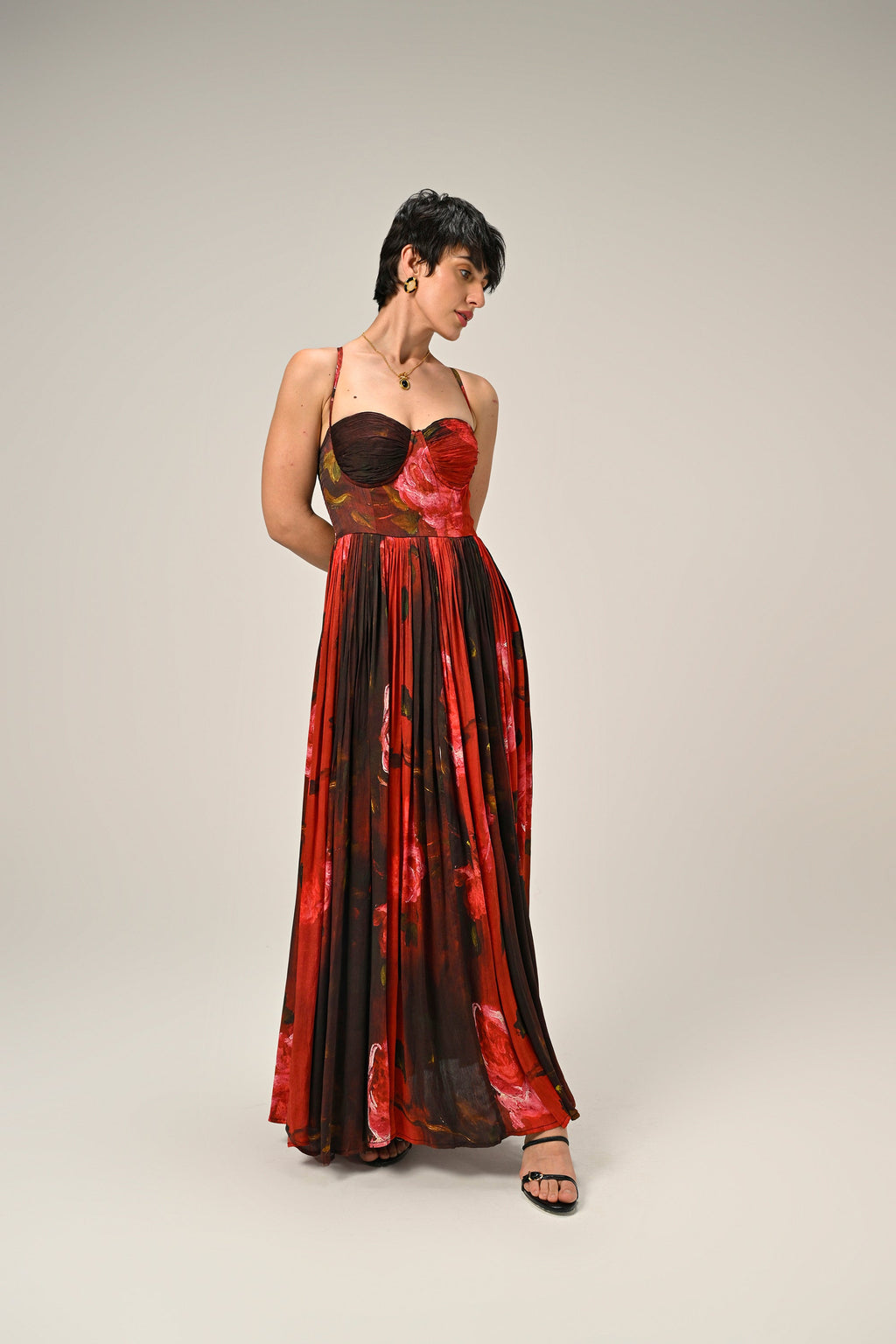 Midnight Rose Structured Dress