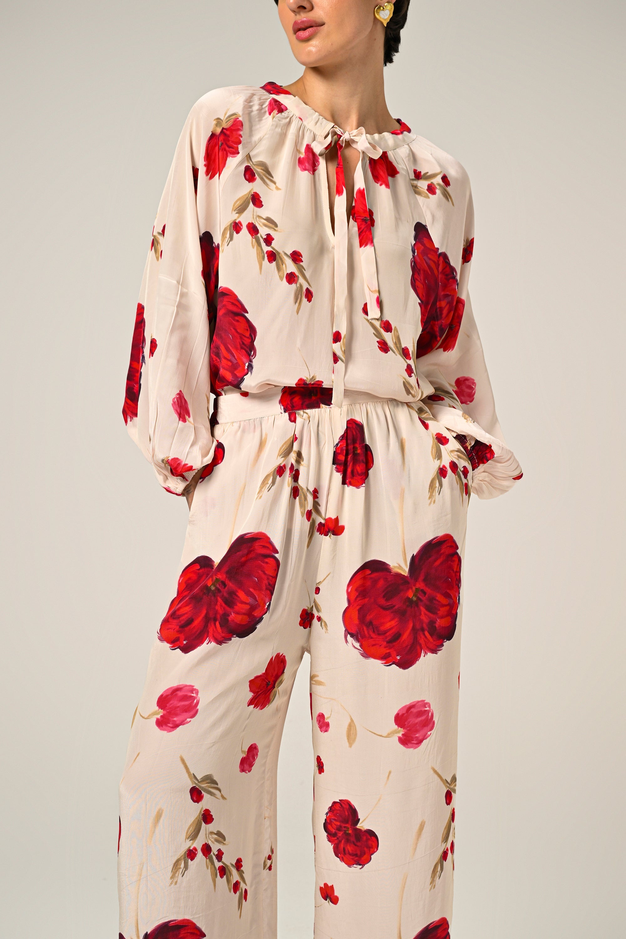 Scarlet Bloom Co-Ord Set