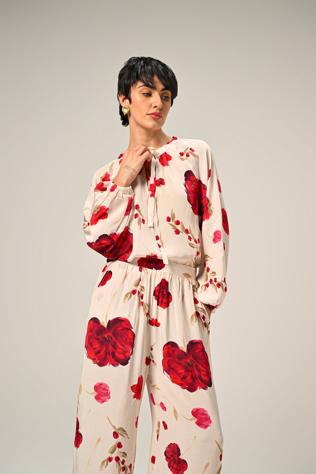 Scarlet Bloom Co-Ord Set
