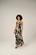 Midnight Bloom Slip Dress