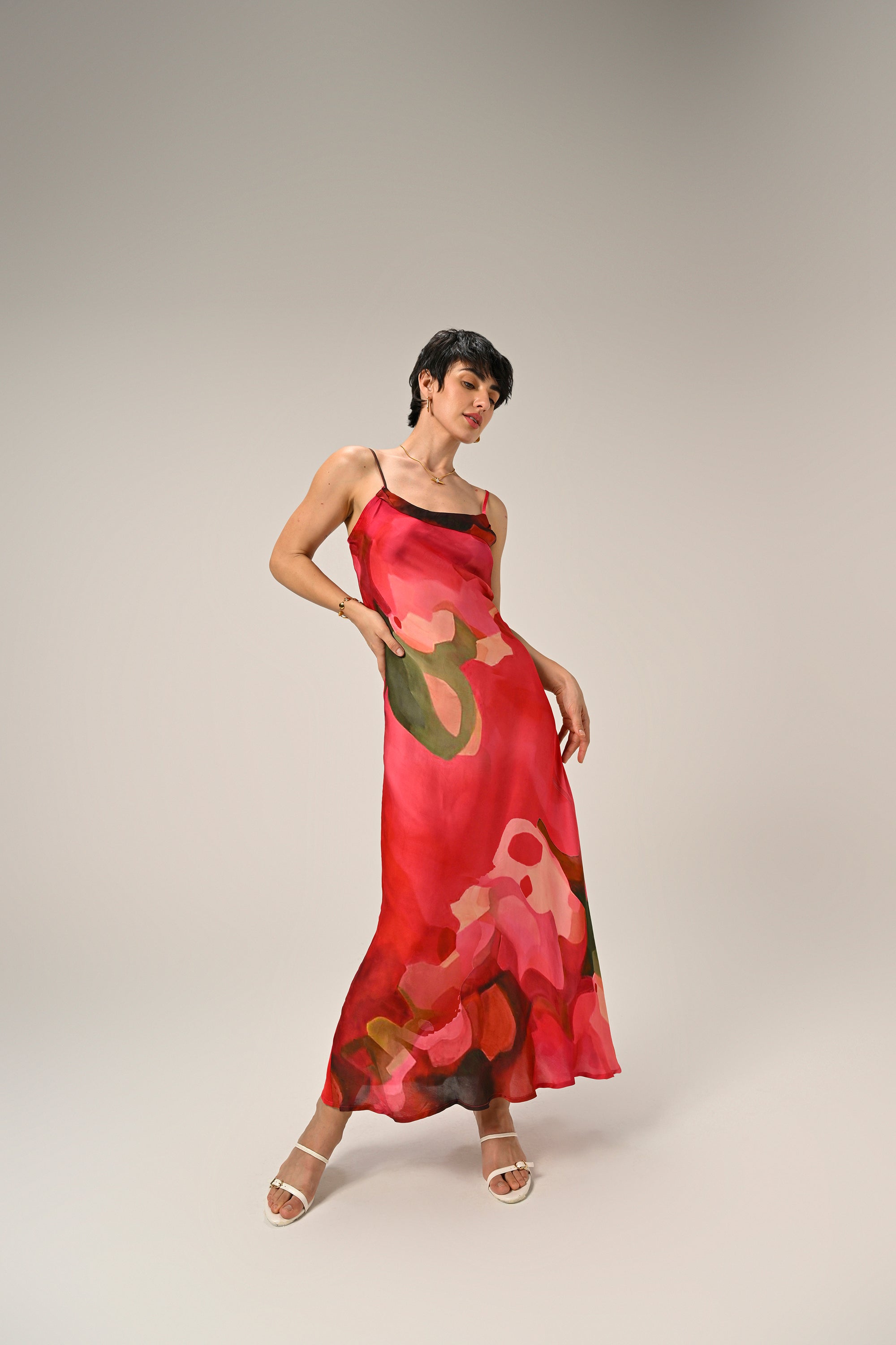 Scarlet Bloom  Slip Dress