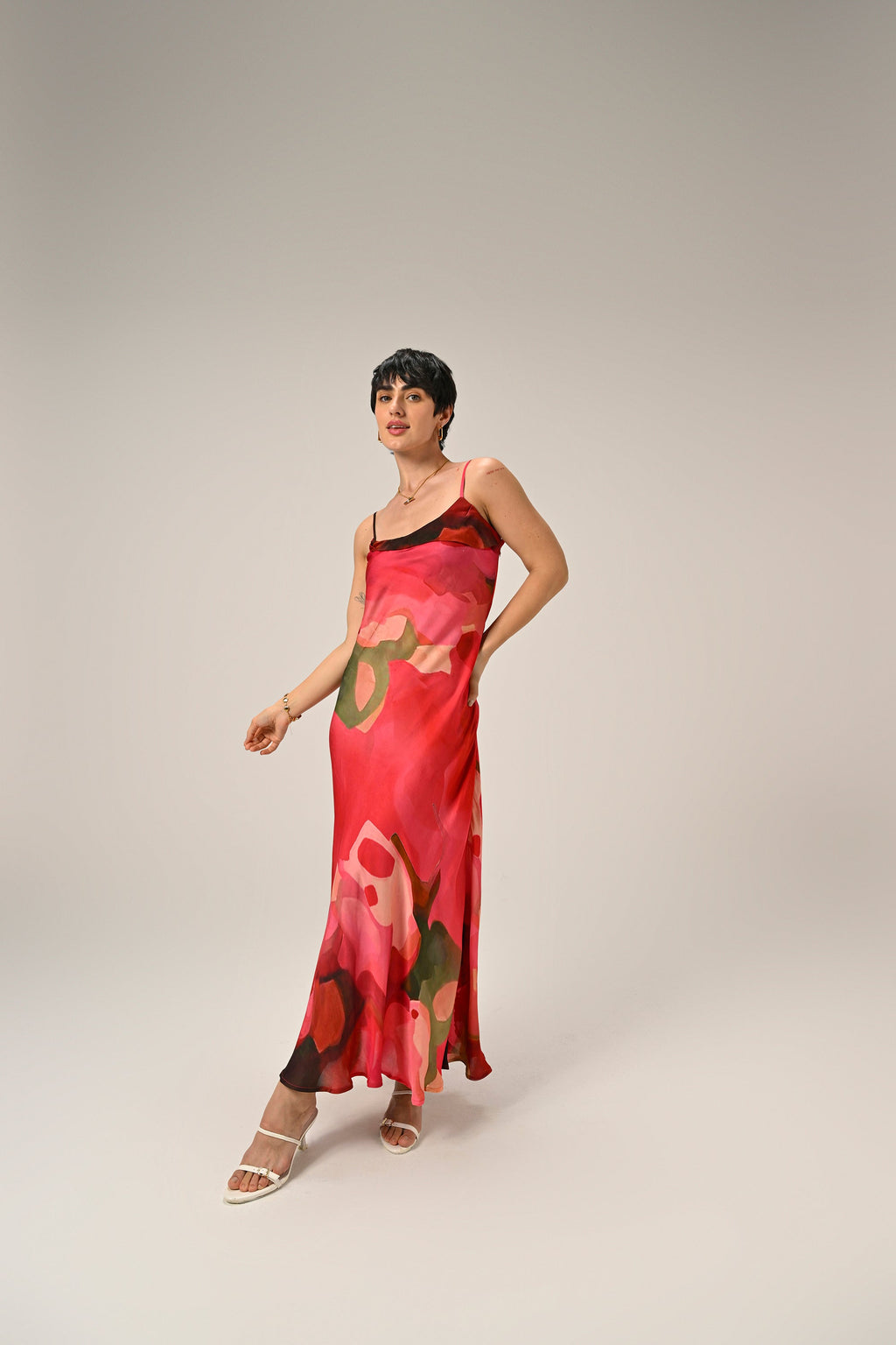 Scarlet Bloom  Slip Dress