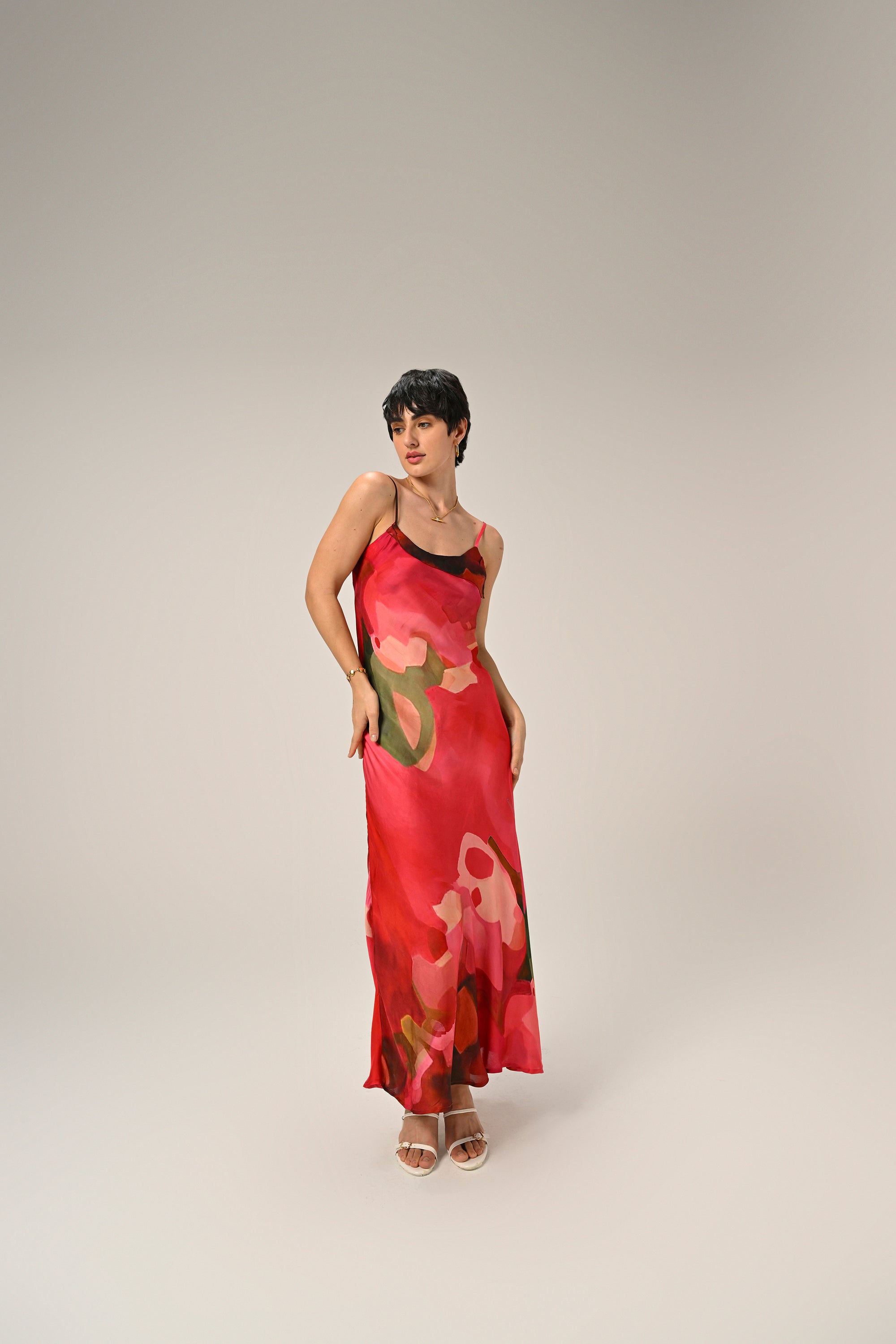 Scarlet Bloom  Slip Dress
