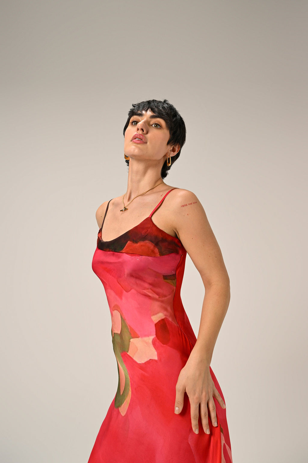 Scarlet Bloom  Slip Dress