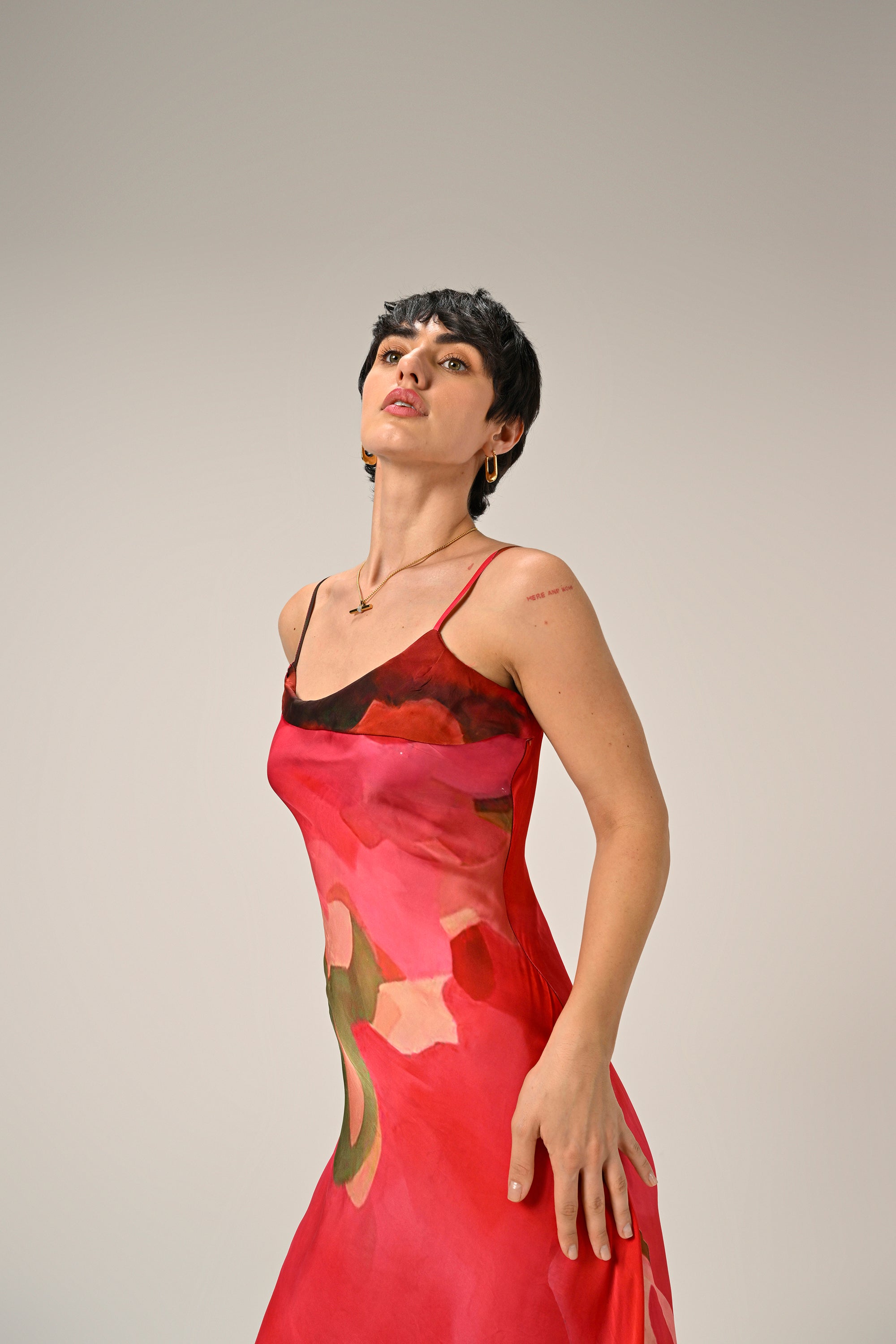 Scarlet Bloom  Slip Dress