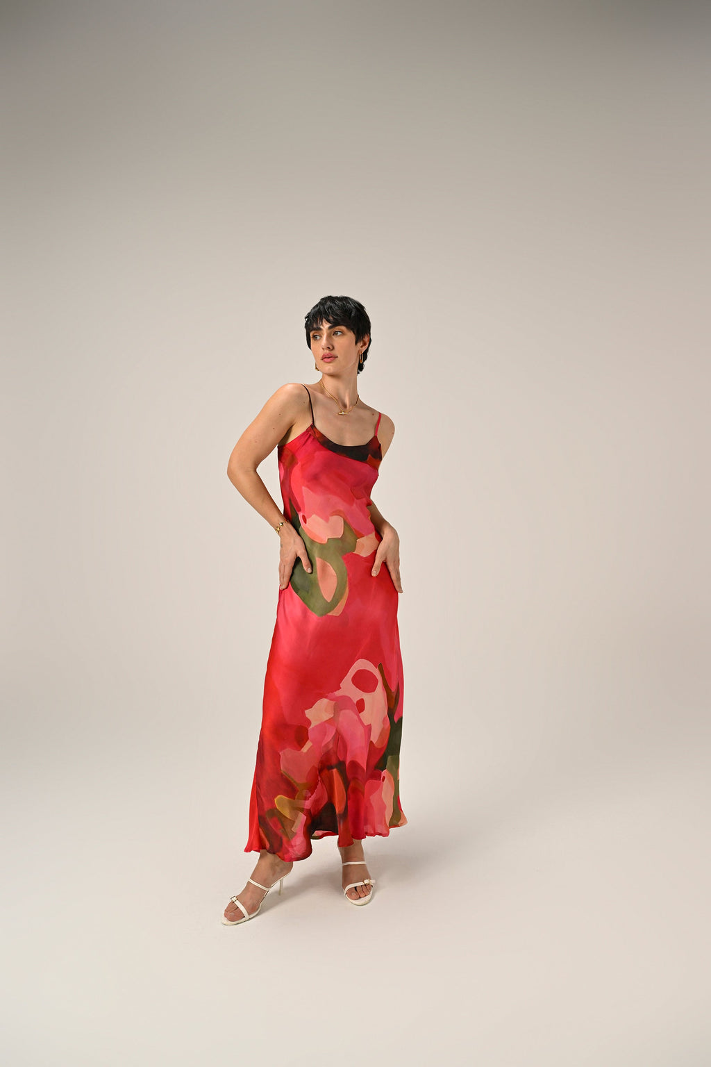Scarlet Bloom  Slip Dress