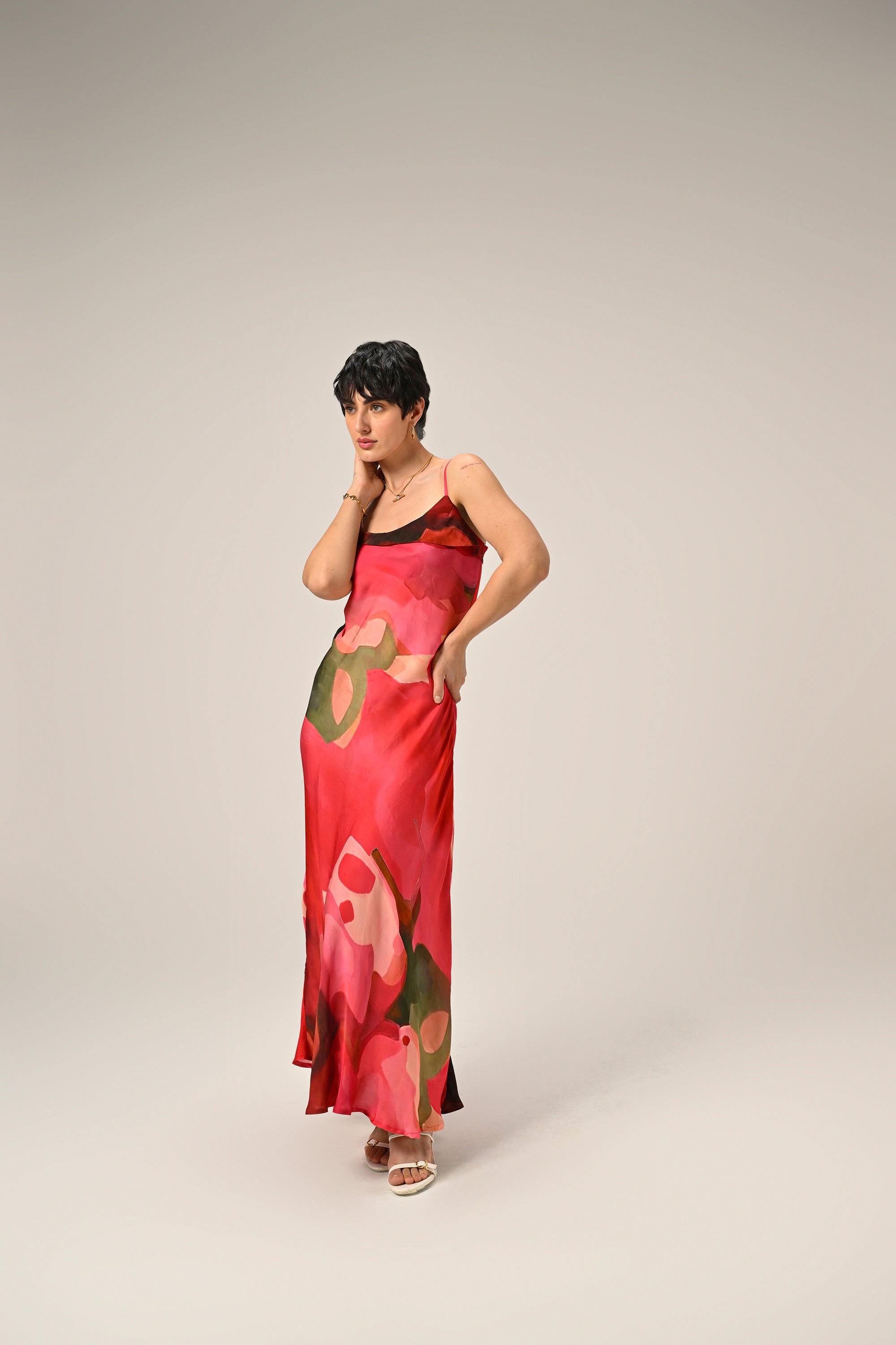 Scarlet Bloom  Slip Dress