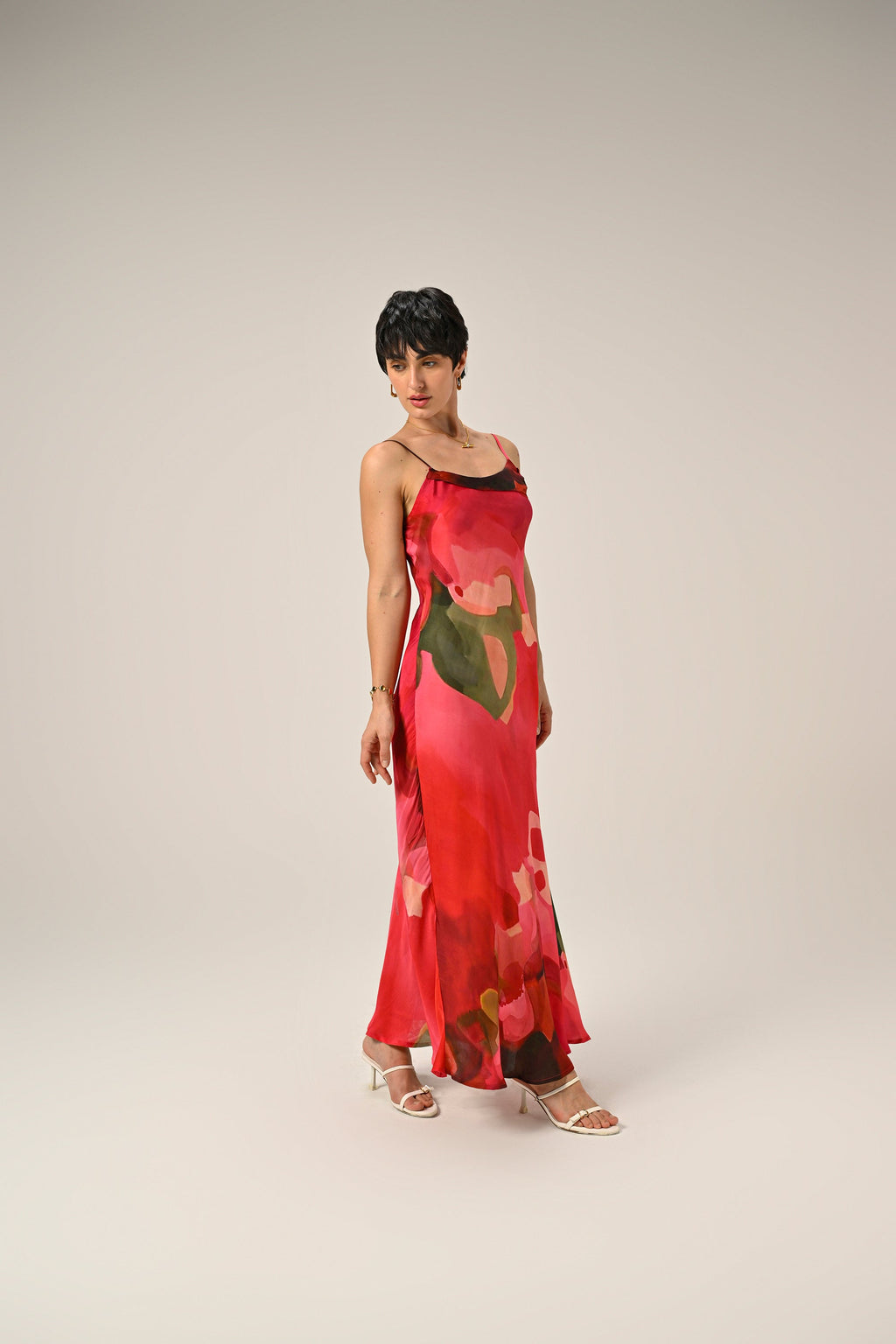Scarlet Bloom  Slip Dress