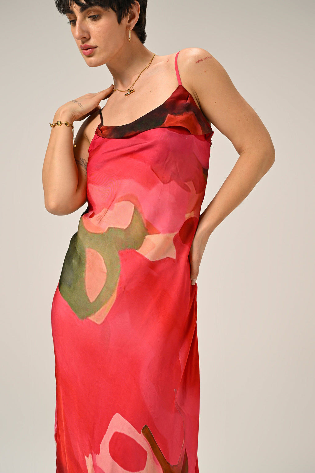 Scarlet Bloom  Slip Dress