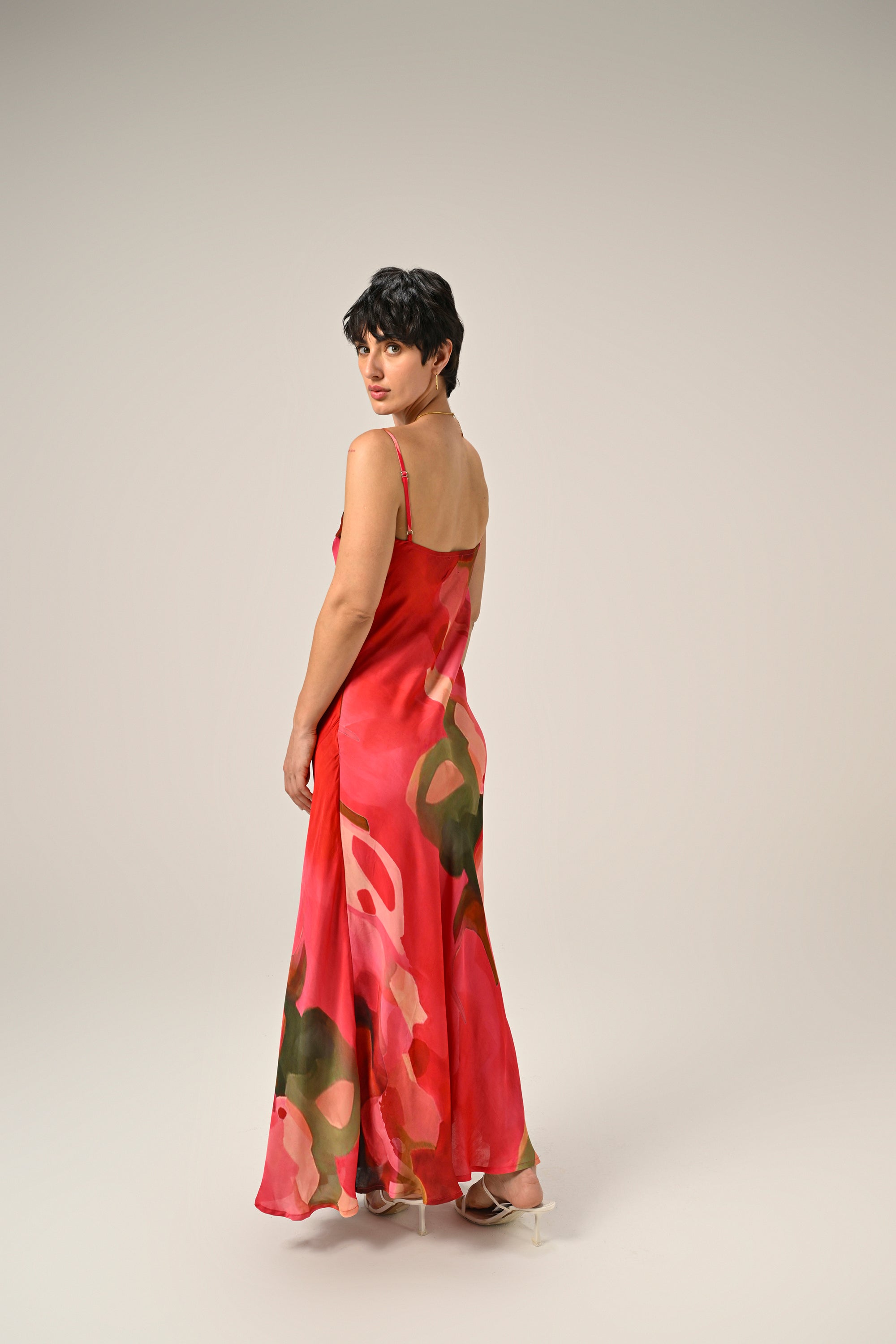 Scarlet Bloom  Slip Dress