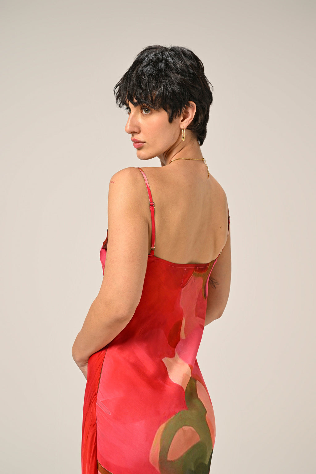 Scarlet Bloom  Slip Dress