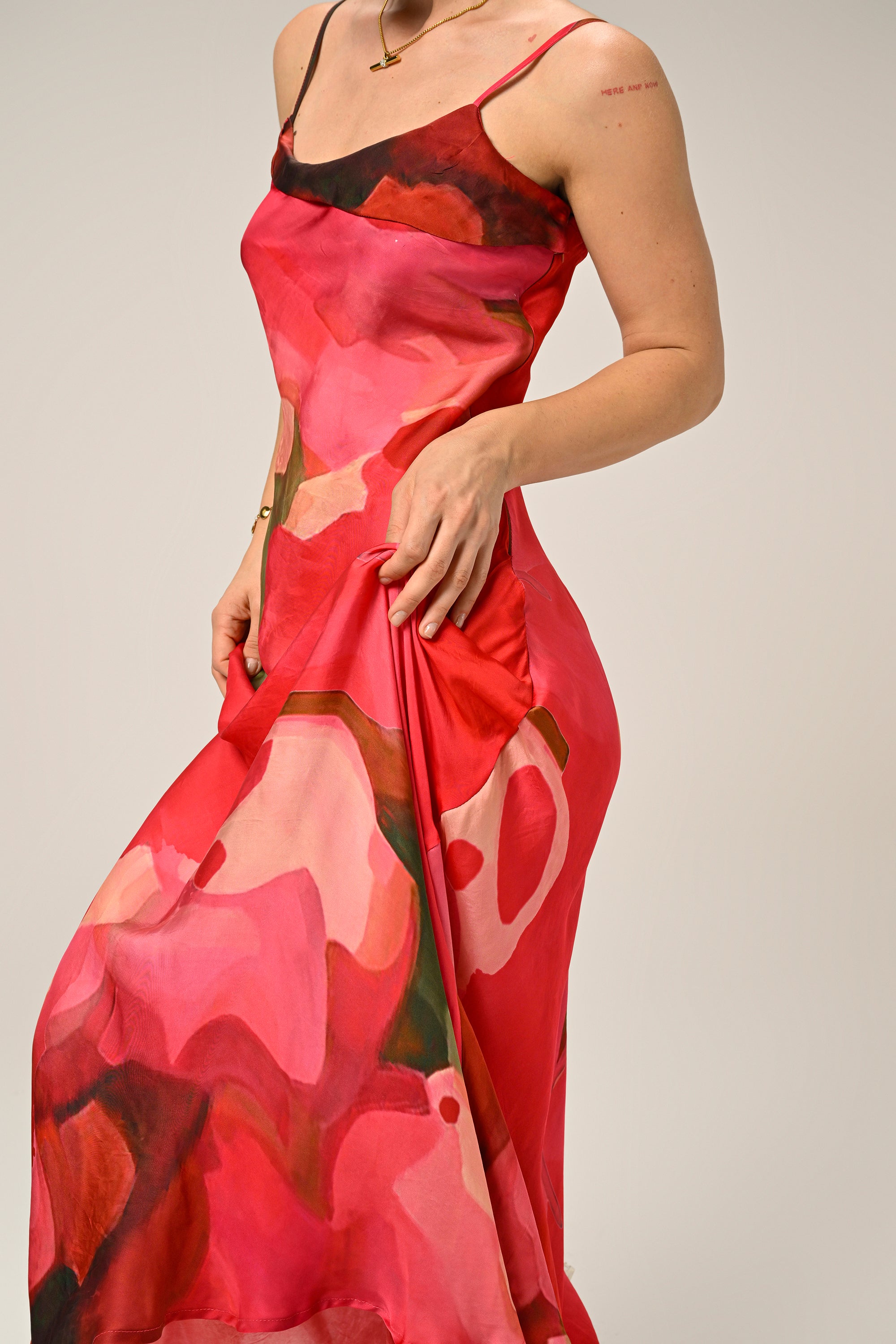Scarlet Bloom  Slip Dress