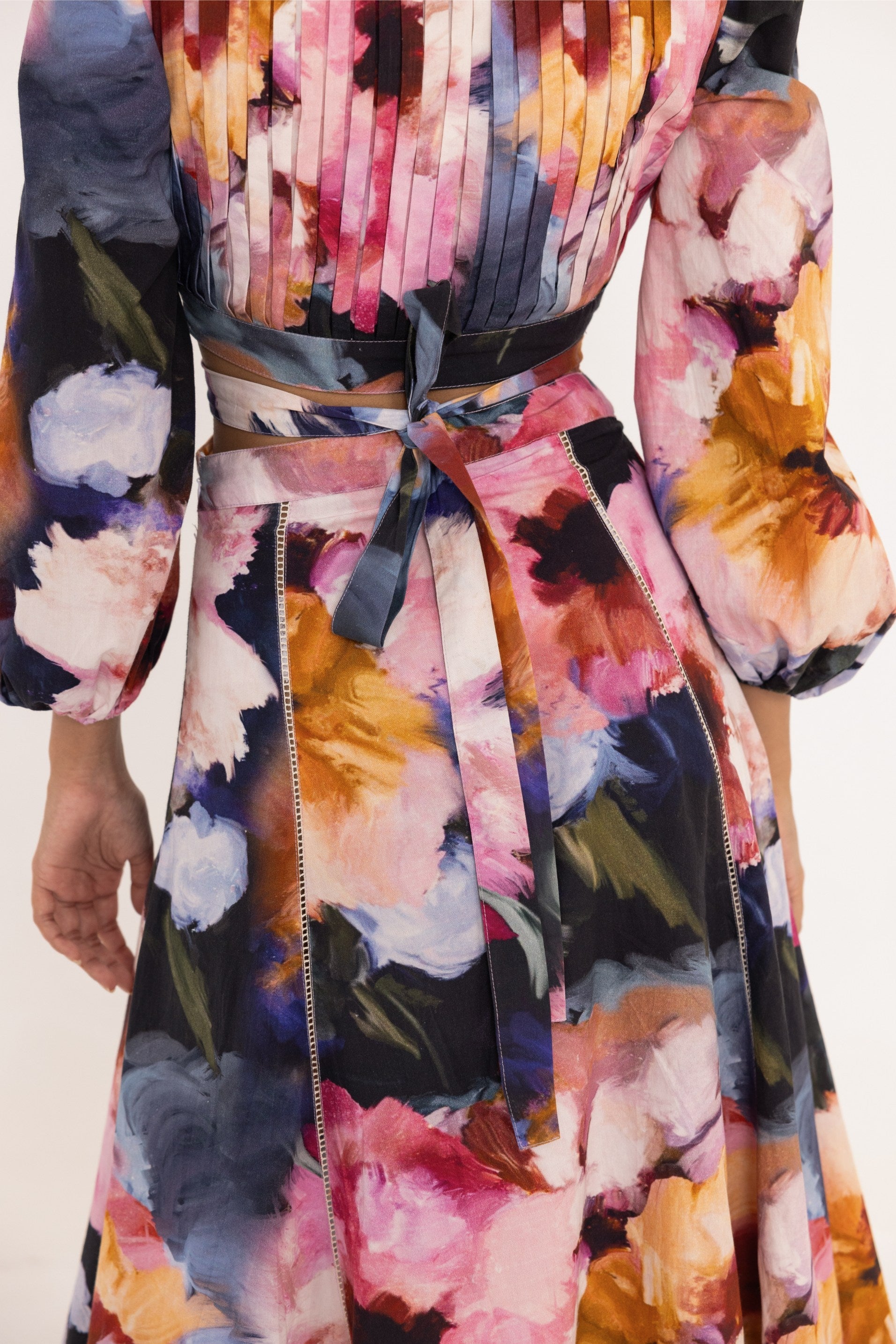 Thr3letter Elara Long Dress offering style and sustainability with organic cotton fabric.